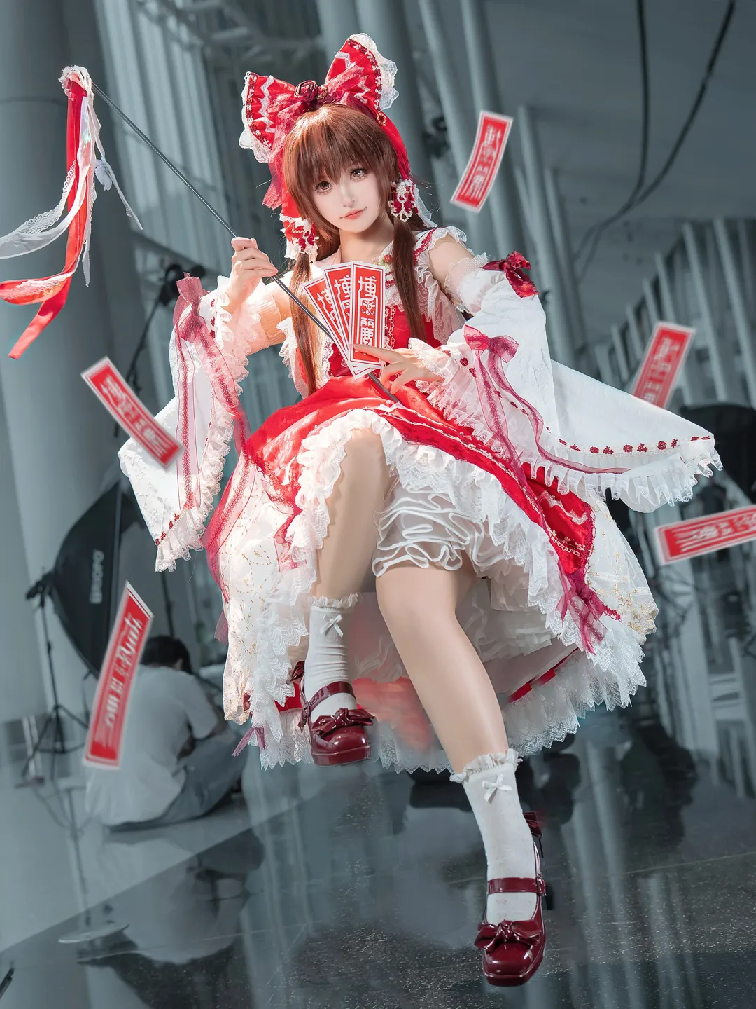 博麗霊夢コスプレ, 東方Project, ポーズ参考, イベント撮影のポーズ, インスピレーションの共有 - 13枚目
