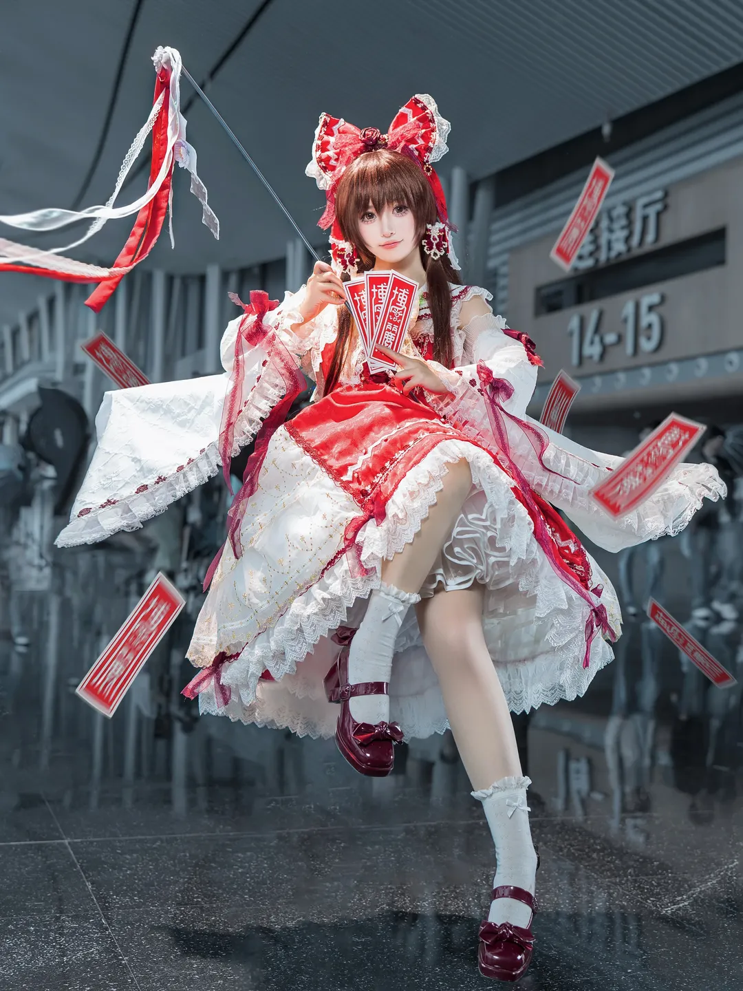博麗霊夢コスプレ, 東方Project, ポーズ参考, イベント撮影のポーズ, インスピレーションの共有 - 14枚目