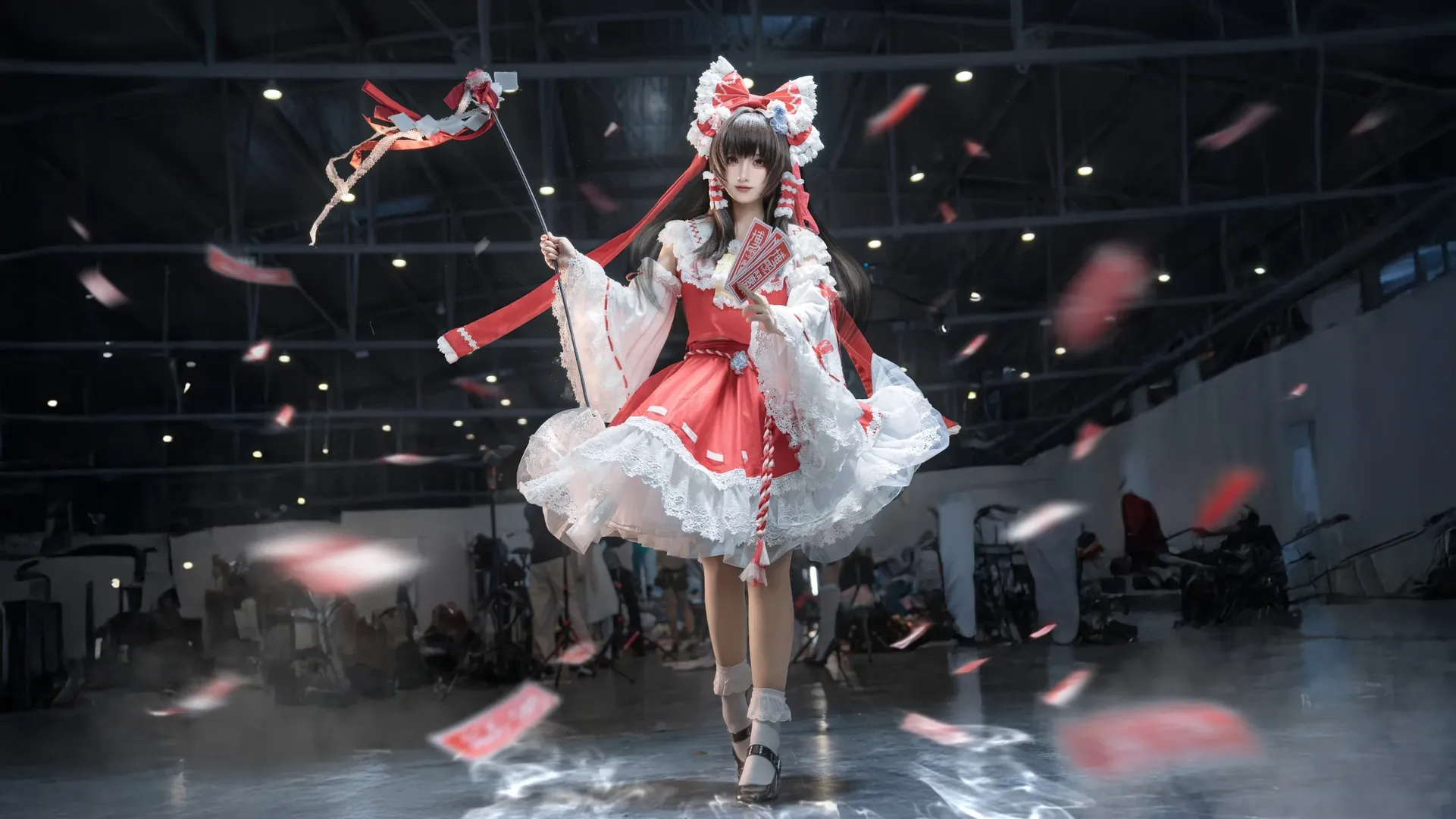 博麗霊夢コスプレ, 東方Project, ポーズ参考, イベント撮影のポーズ, インスピレーションの共有 - 3枚目