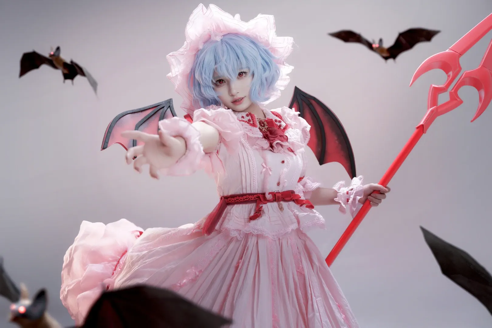 Touhou Project, Cosplay photography, Remilia Scarlet cosplay, Mistress of the Scarlet Devil Mansion, Lolita fashion