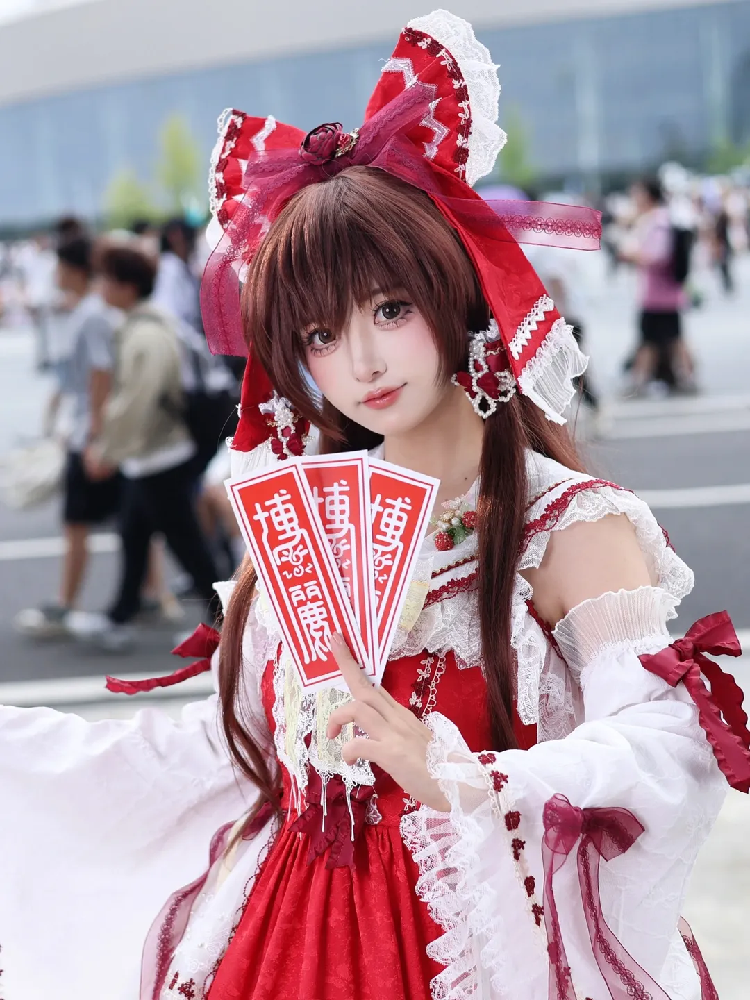 博丽灵梦cos, 东方project, 红白配色, 漫展场照, 二设 - 第2张