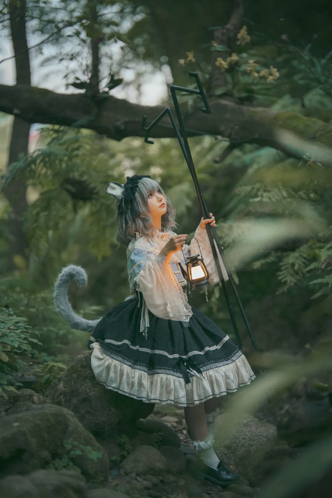 东方project, 二次元cosplay, 娜兹玲cos, 森林写真, 寻宝探险
