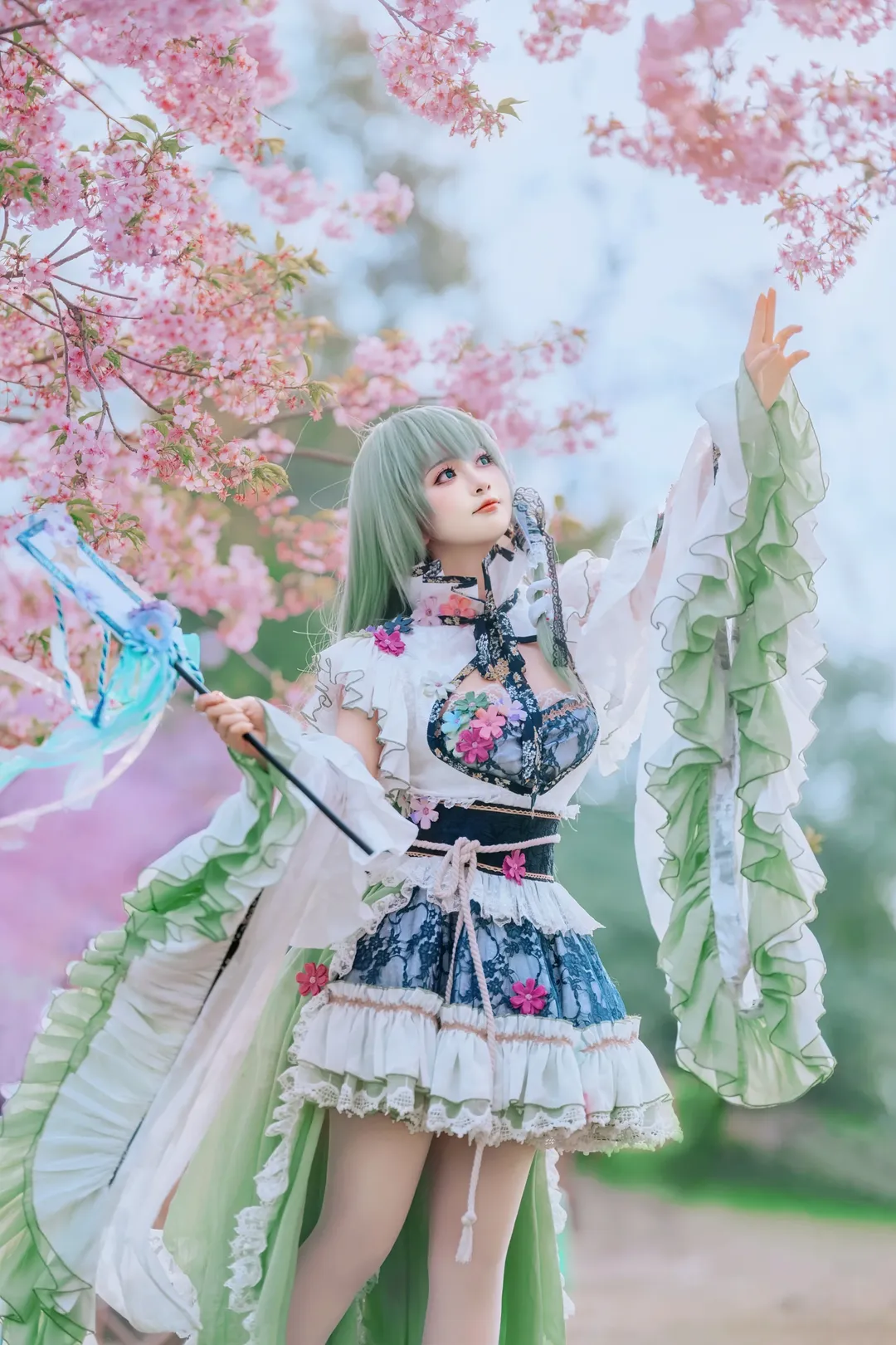 東方Project, 守矢神社, 東風谷早苗cos, cosplay攝影, 春日櫻花 - 第3張