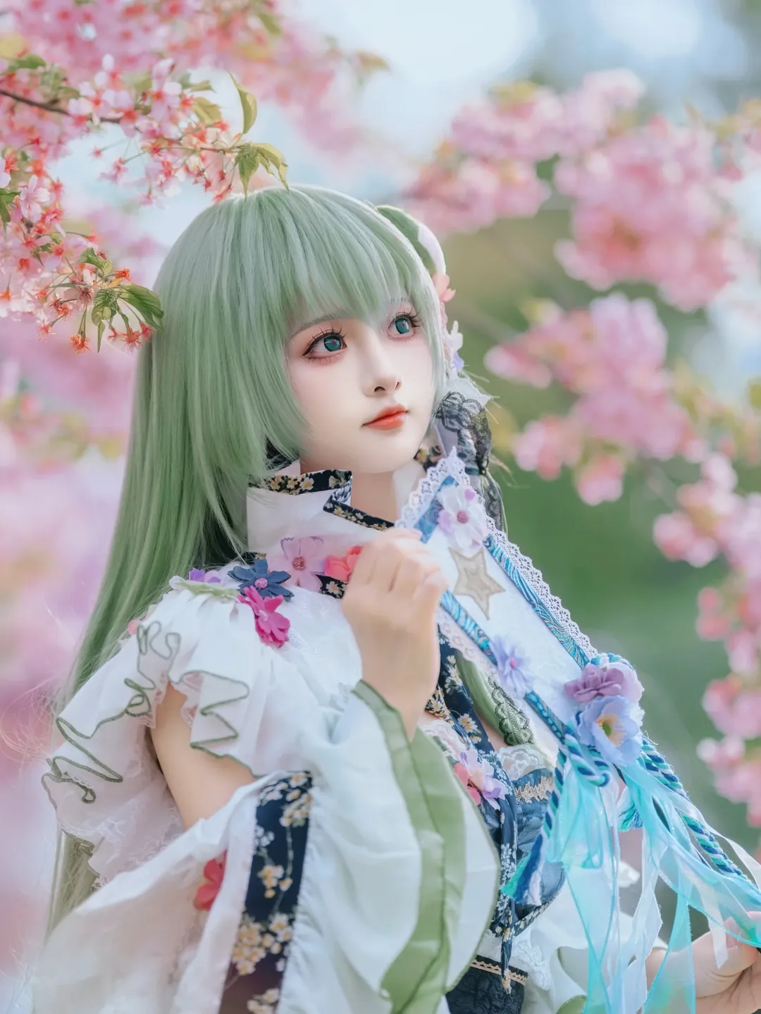 東方Project, 守矢神社, 東風谷早苗cos, cosplay攝影, 春日櫻花 - 第4張