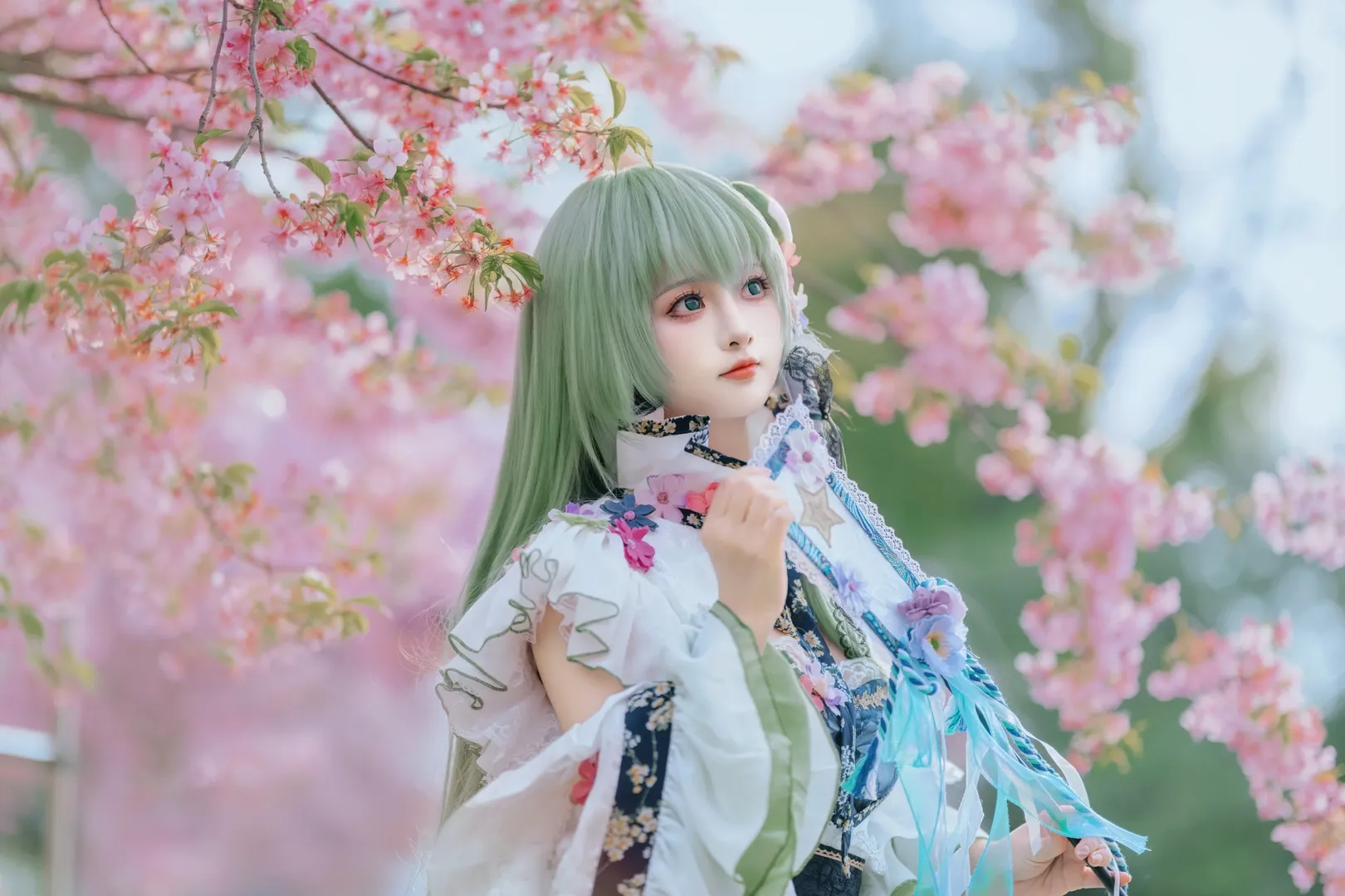 東方Project, 守矢神社, 東風谷早苗cos, cosplay攝影, 春日櫻花 - 第5張