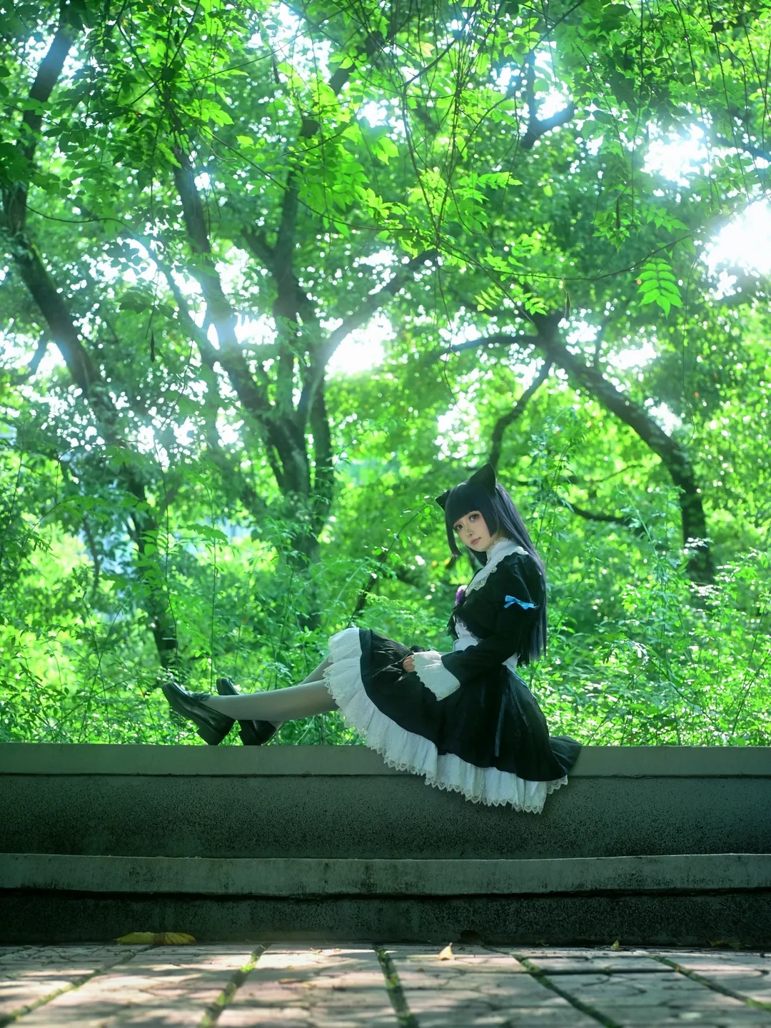 Cosplay, 五更琉璃cos, 俺妹, 黑猫风格, 森林摄影