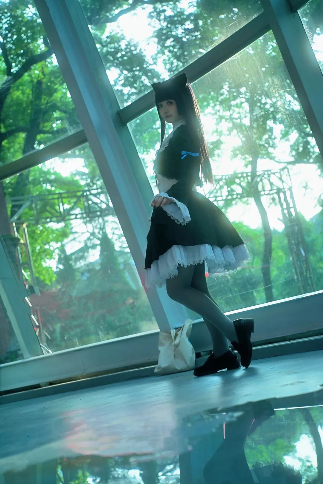 Cosplay, 五更琉璃cos, 俺妹, 黑猫风格, 森林摄影 - 第4张