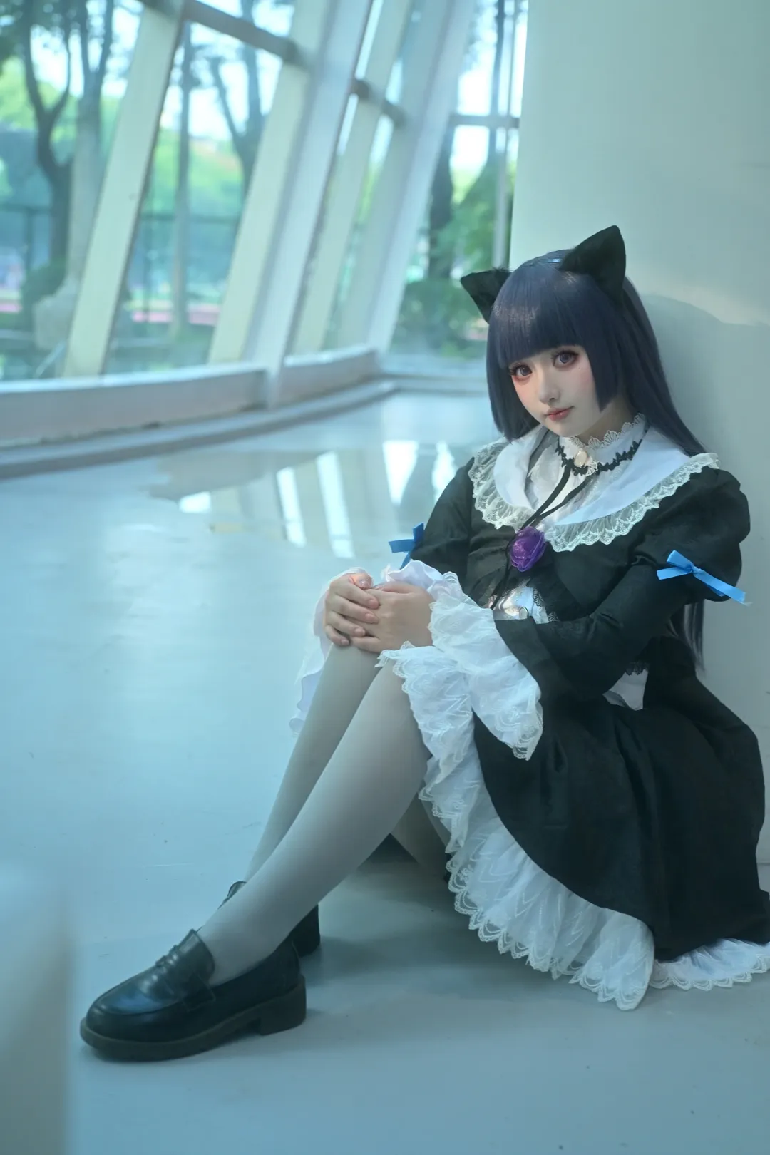 Cosplay, 五更琉璃cos, 俺妹, 黑猫风格, 森林摄影 - 第5张