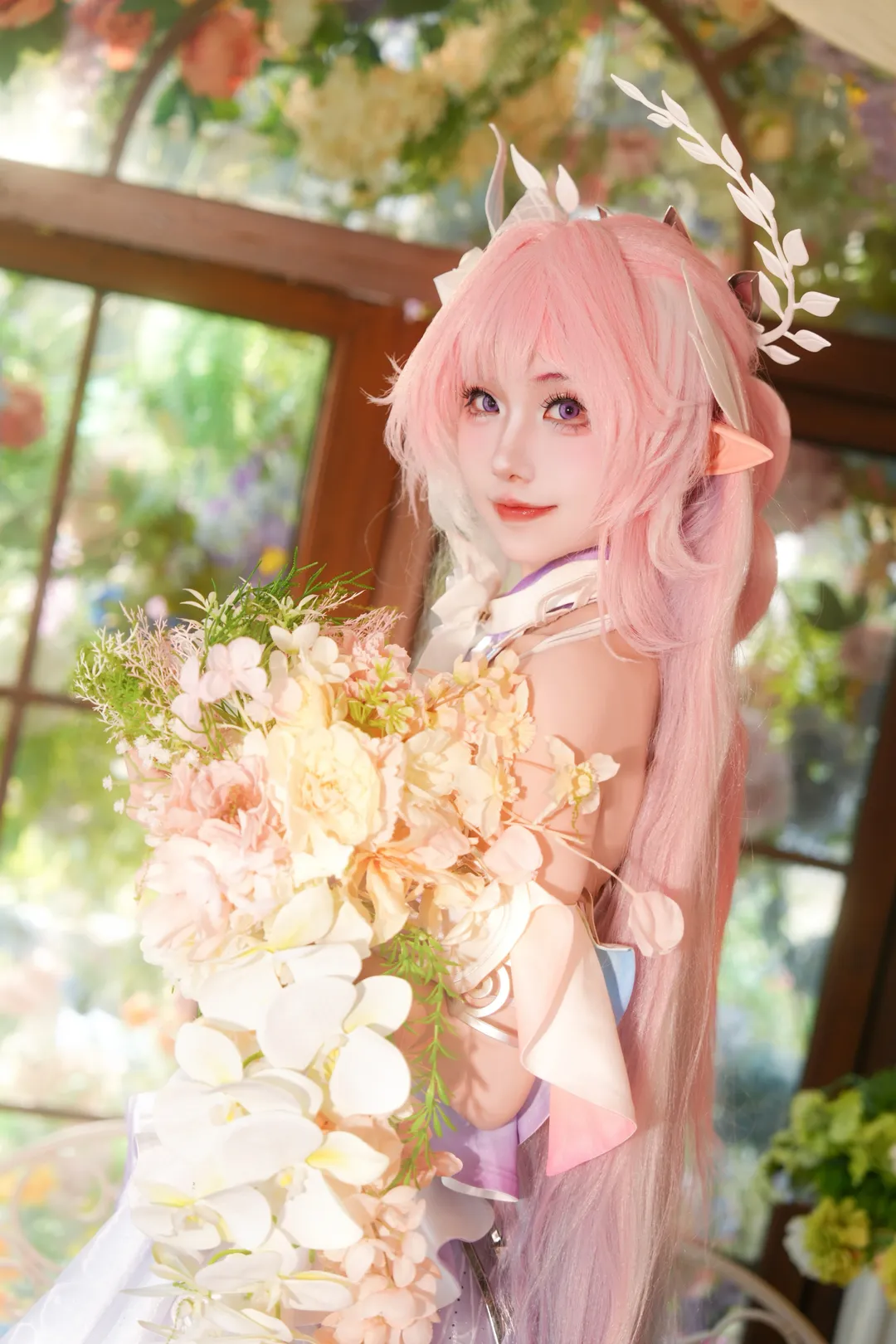 昔涟cos, 崩坏星穹铁道, 少女风, cosplay摄影, 花海造景 - 第2张