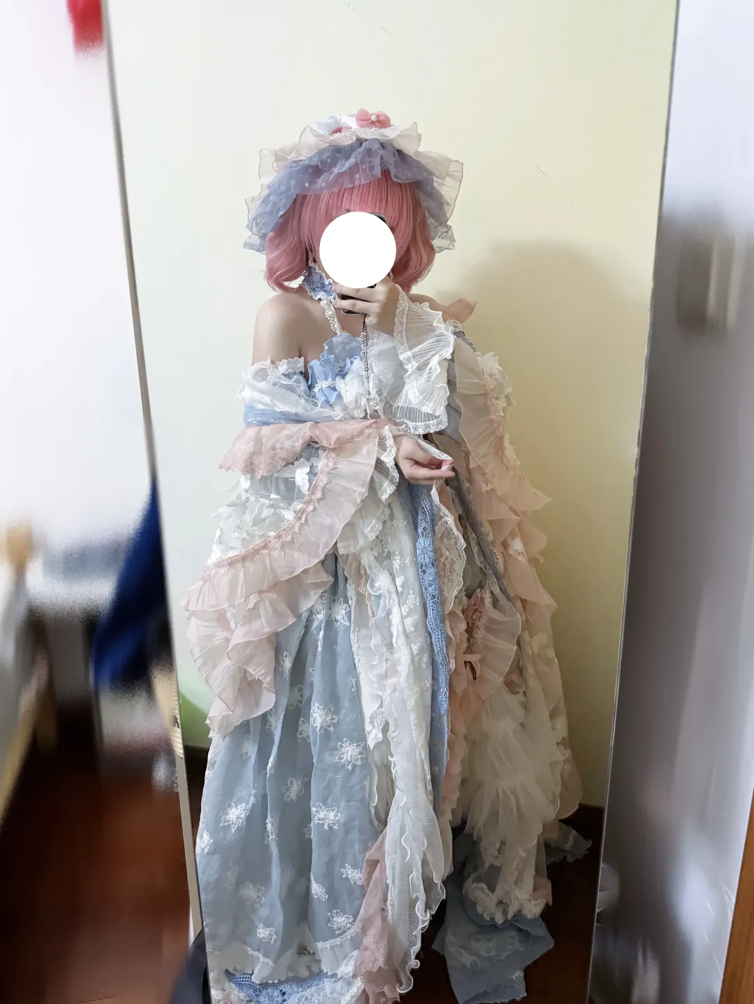 東方Project, 西行寺幽々子コスプレ, 東方Projectコスプレ, コスプレ衣装の試着, ロリィタ服 - 1枚目