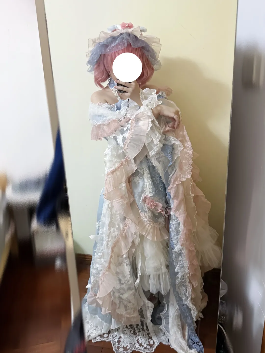 東方Project, 西行寺幽々子コスプレ, 東方Projectコスプレ, コスプレ衣装の試着, ロリィタ服 - 3枚目