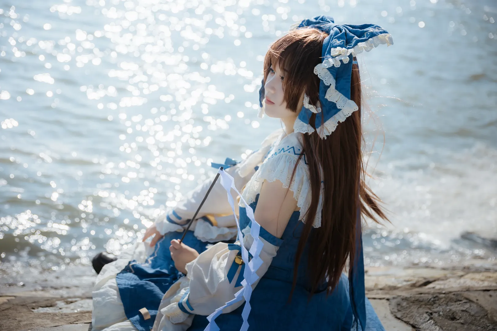 博丽灵梦cos, 东方project, 海边外景, 二次元Coser, 厦门摄影 - 第5张