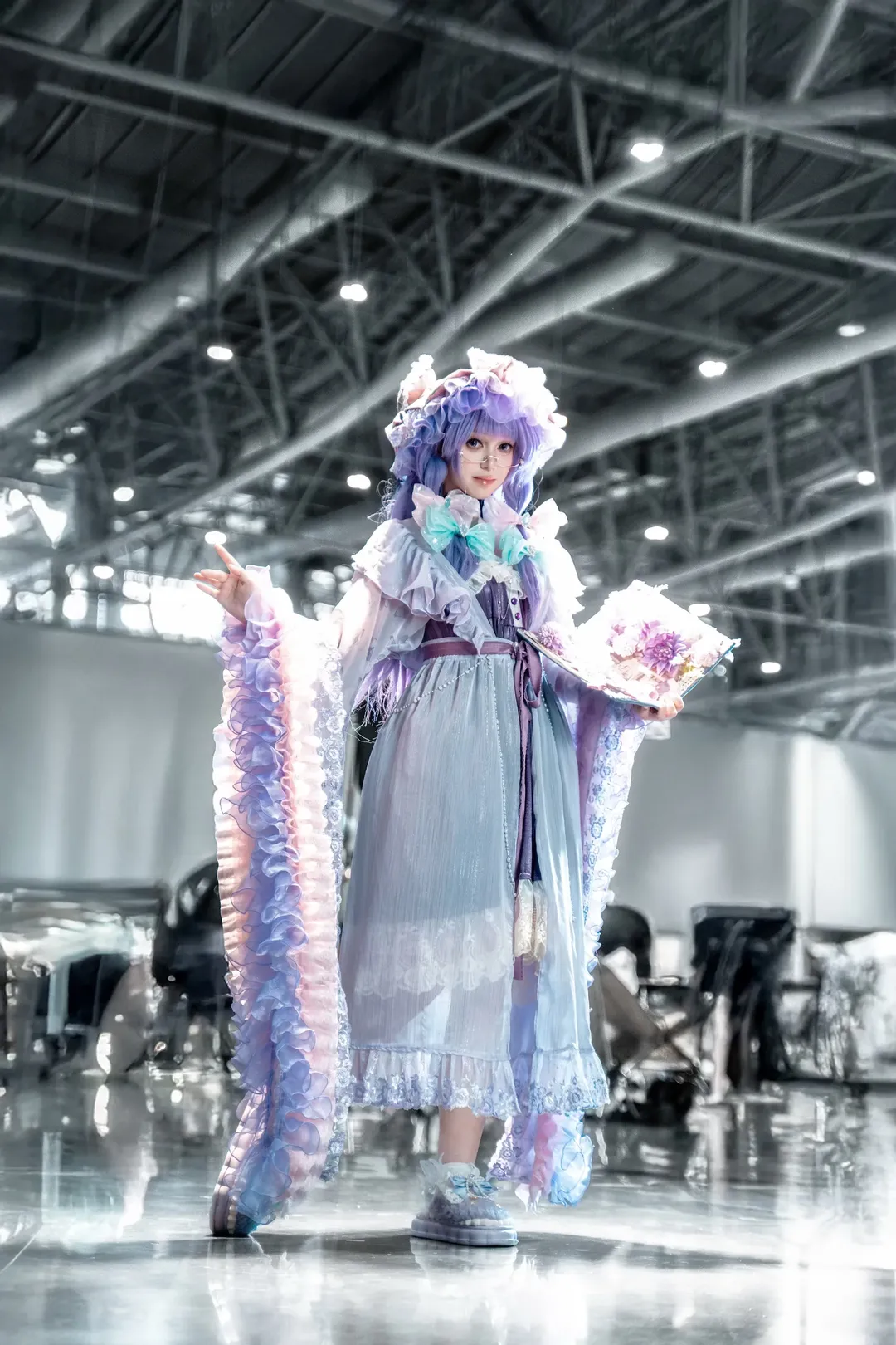 東方Project, パチュリー コスプレ, メイク・スタイリングの紹介, イベント撮影, ロリータ風 - 3枚目