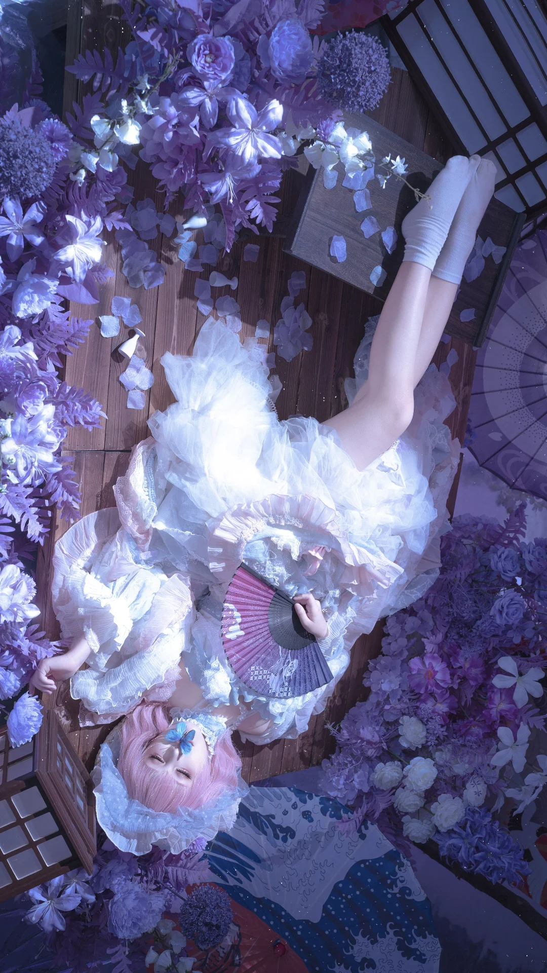 Touhou Project, Saigyouji Yuyuko cosplay, Japanese-style photoshoot, Lolita outfit, Photoshoot booking - Image 5