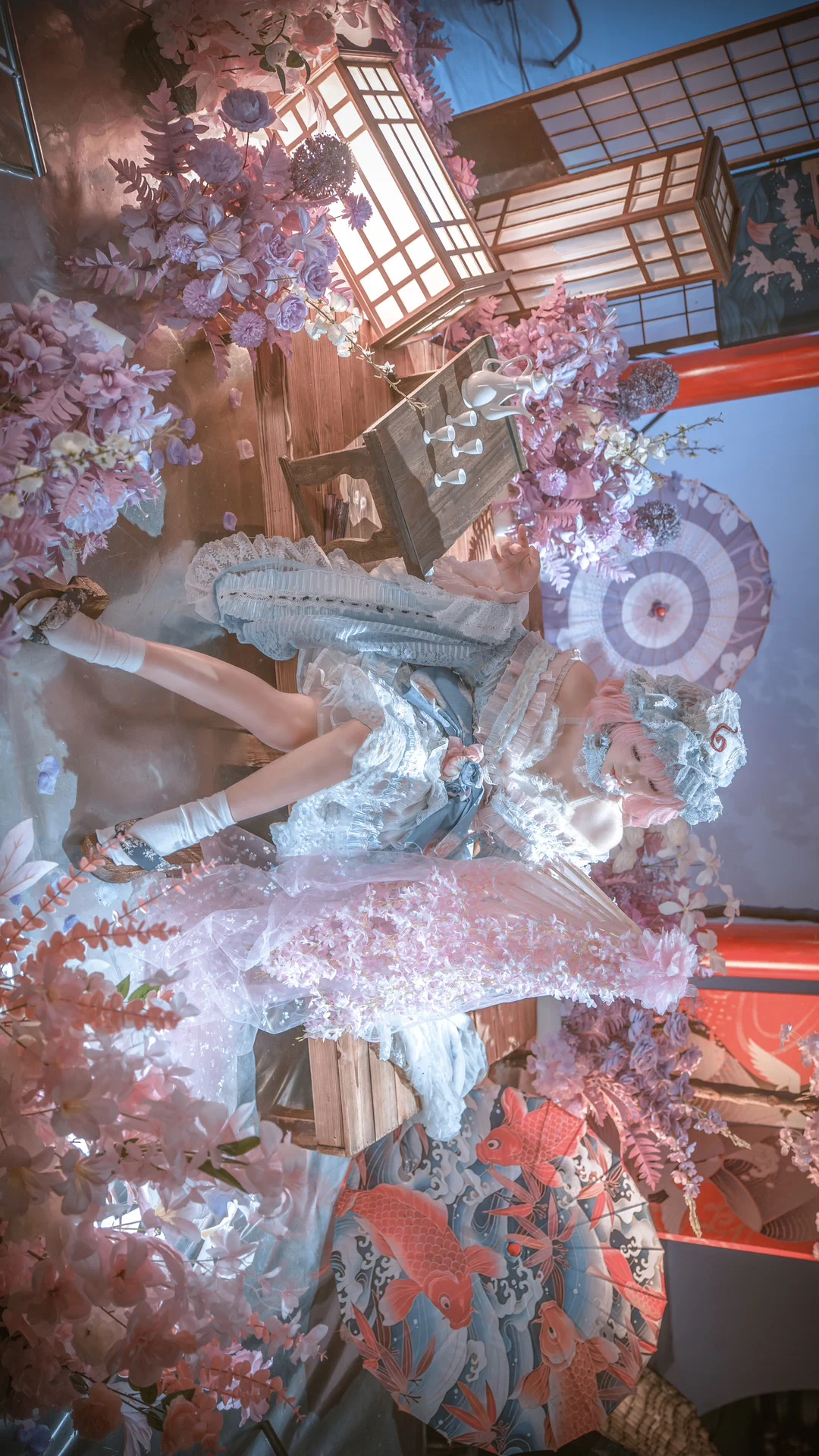 东方Project, 西行寺幽幽子cos, 和风洋装写真, 梦幻少女摄影, 二次元萌系cosplay