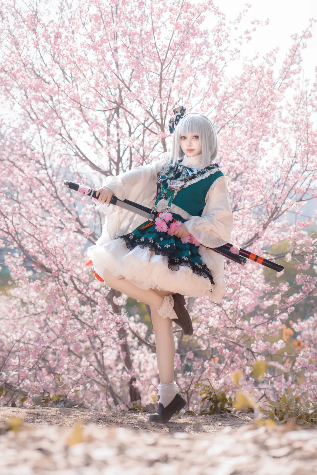 Cosplay, 东方project, 魂魄妖梦cos, 樱花摄影, 剑灵
