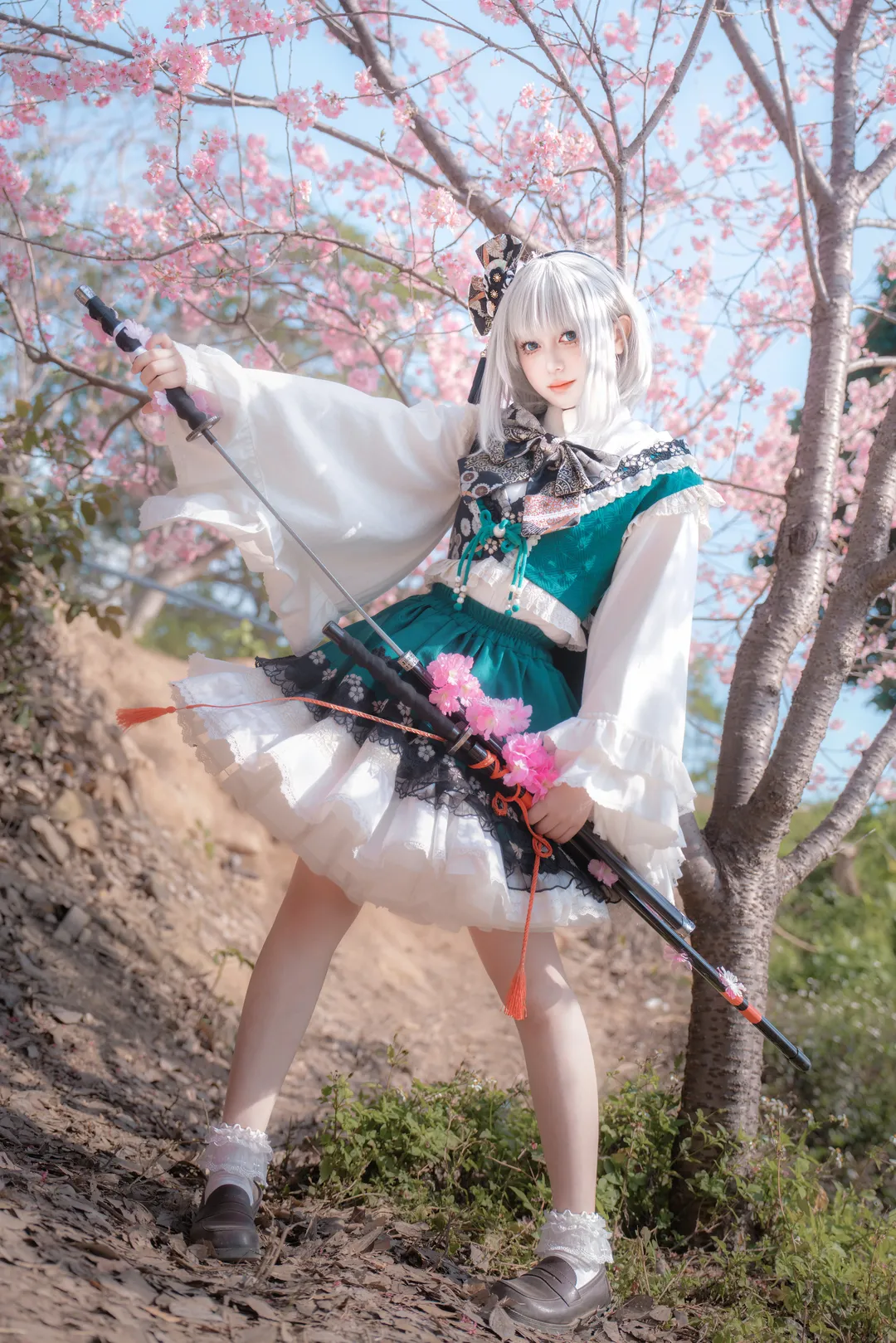 Cosplay, 东方project, 魂魄妖梦cos, 樱花摄影, 剑灵 - 第2张
