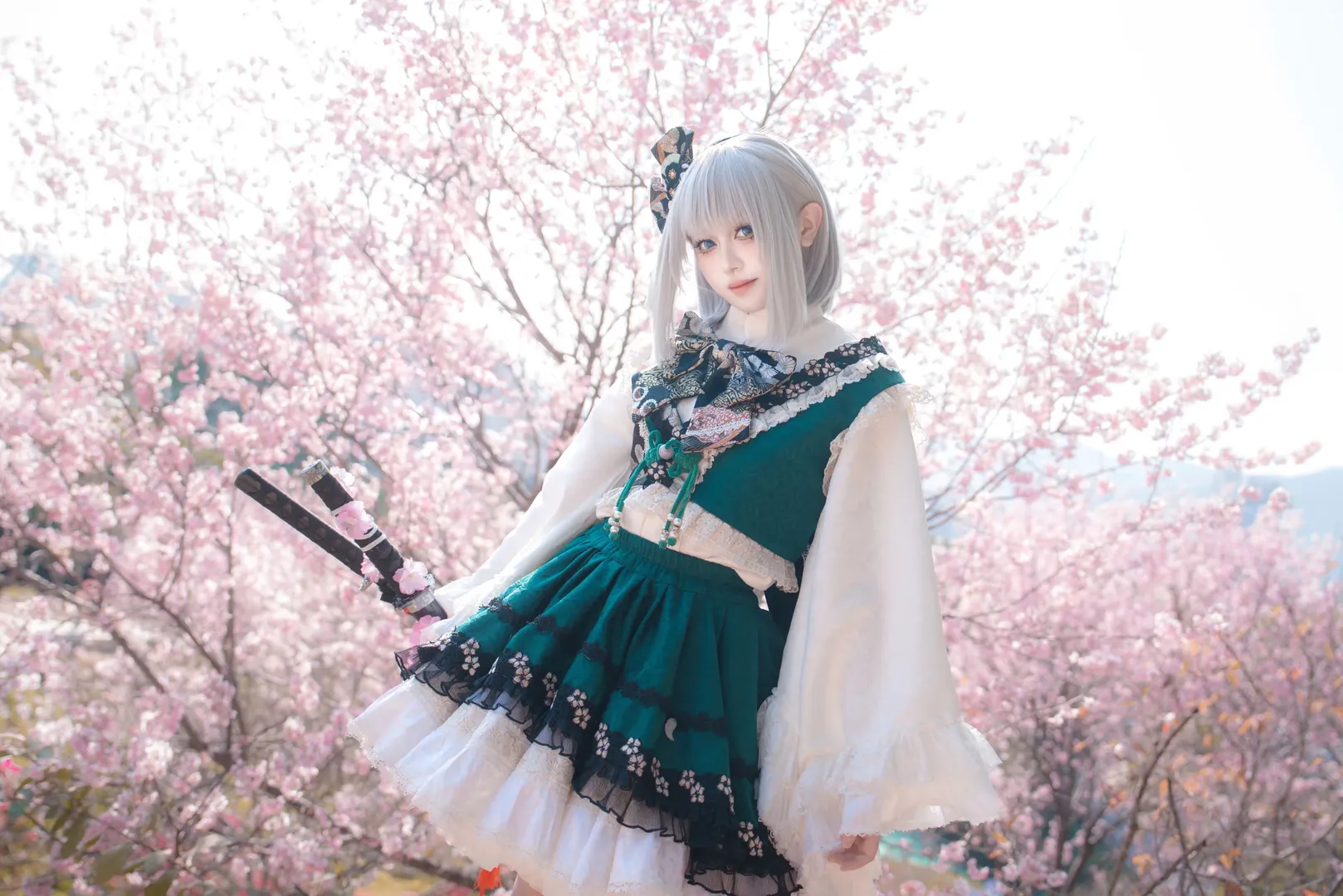 Cosplay, 东方project, 魂魄妖梦cos, 樱花摄影, 剑灵 - 第4张