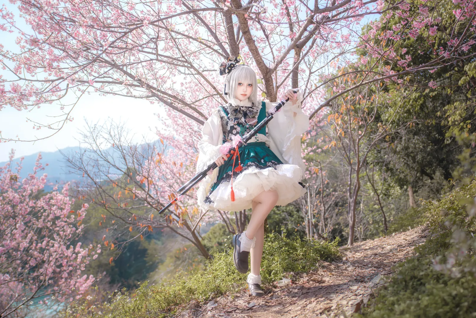 Cosplay, 东方project, 魂魄妖梦cos, 樱花摄影, 剑灵 - 第5张