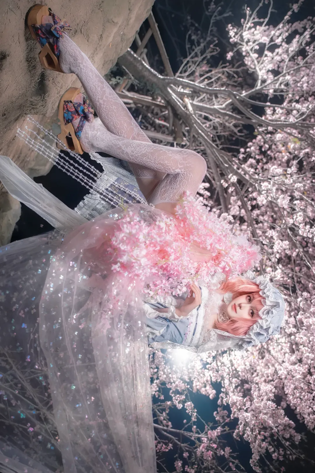Character accuracy, Touhou Project, Cherry blossom photography, 2D Vision Project, Saigyouji Yuyuko cosplay - Image 4