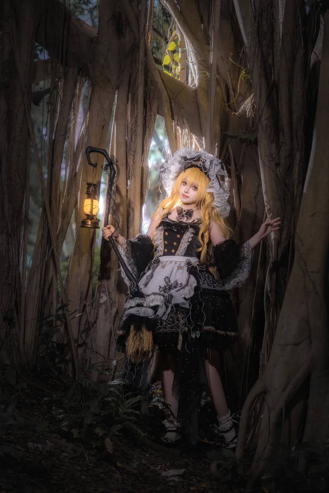森林写真, 魔理沙コスプレ, 東方Project, 魔法使い, ロリータ - 1枚目