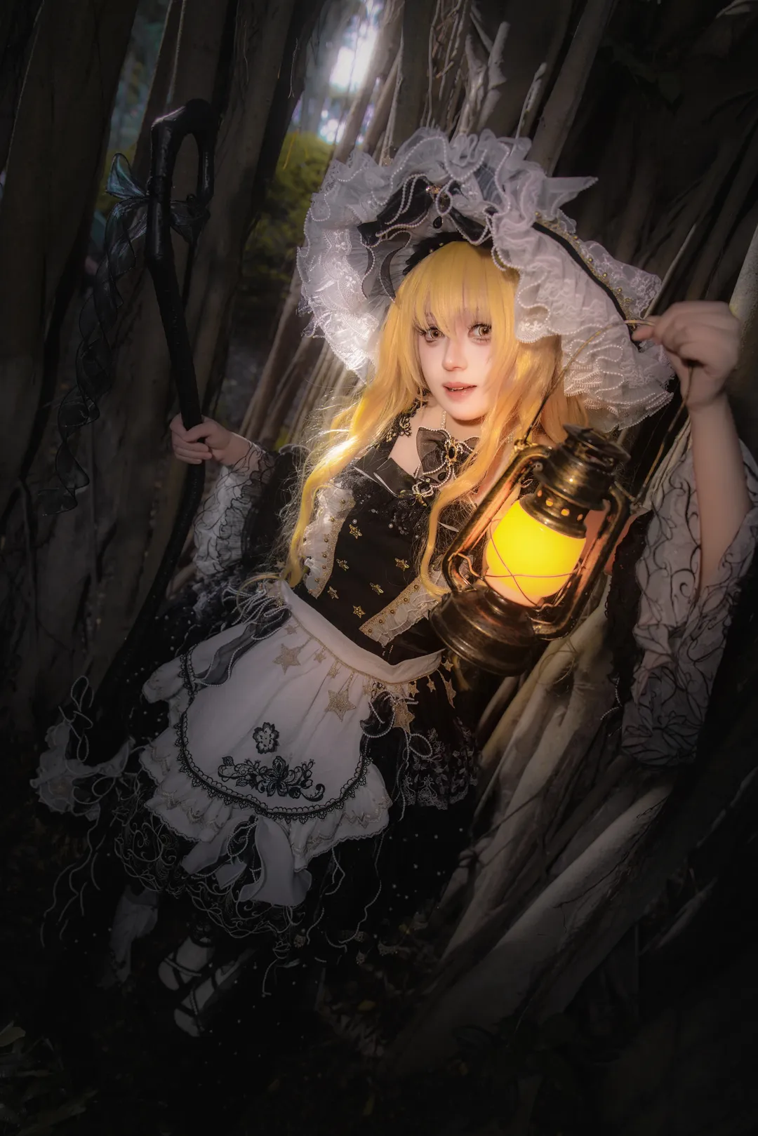 森林摄影, 魔理沙cos, 东方Project, 魔法使, 洛丽塔