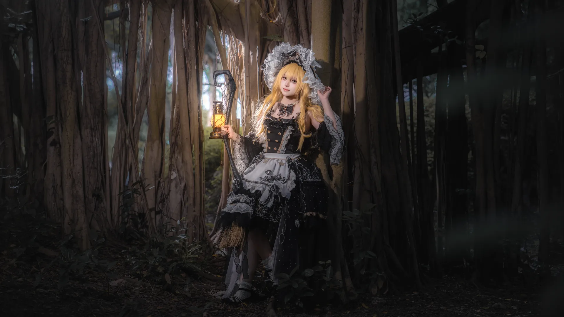 森林写真, 魔理沙コスプレ, 東方Project, 魔法使い, ロリータ - 3枚目