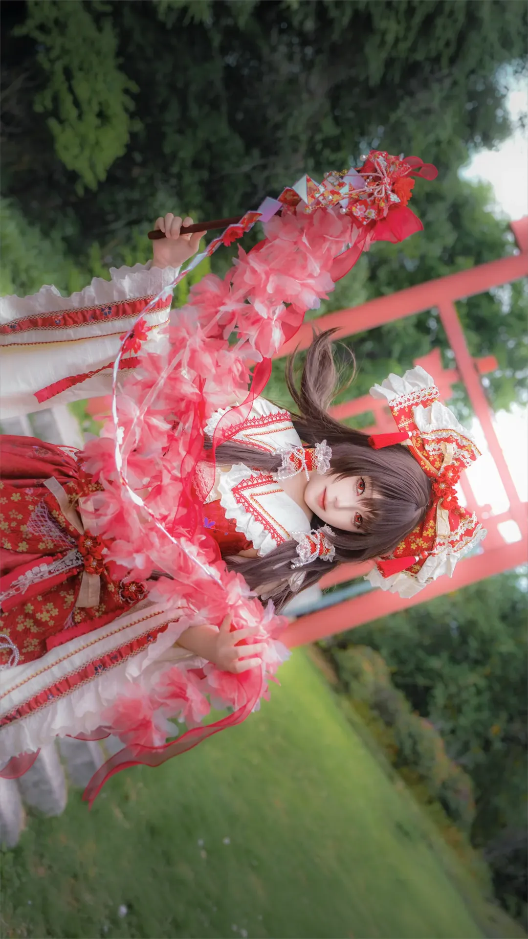 博丽灵梦cos, 东方Project, 二次元cos, cosplay摄影, 神社巫女 - 第3张