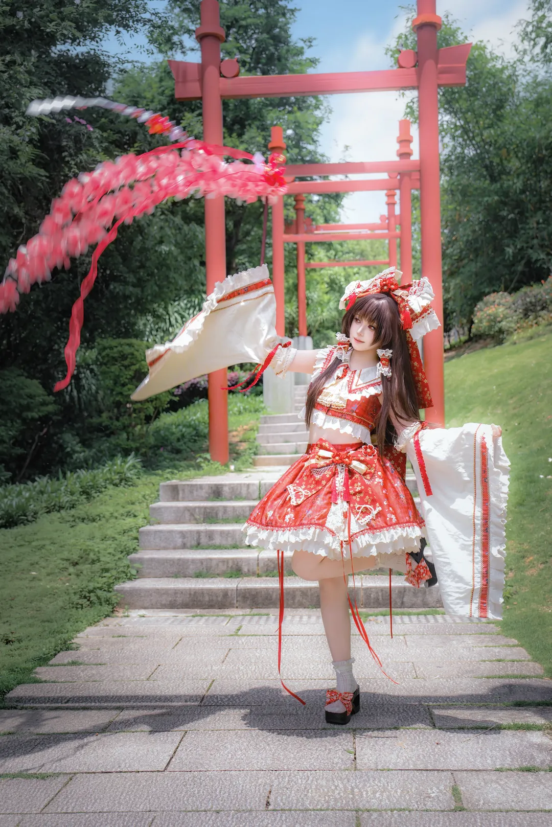 博丽灵梦cos, 东方Project, 二次元cos, cosplay摄影, 神社巫女 - 第4张