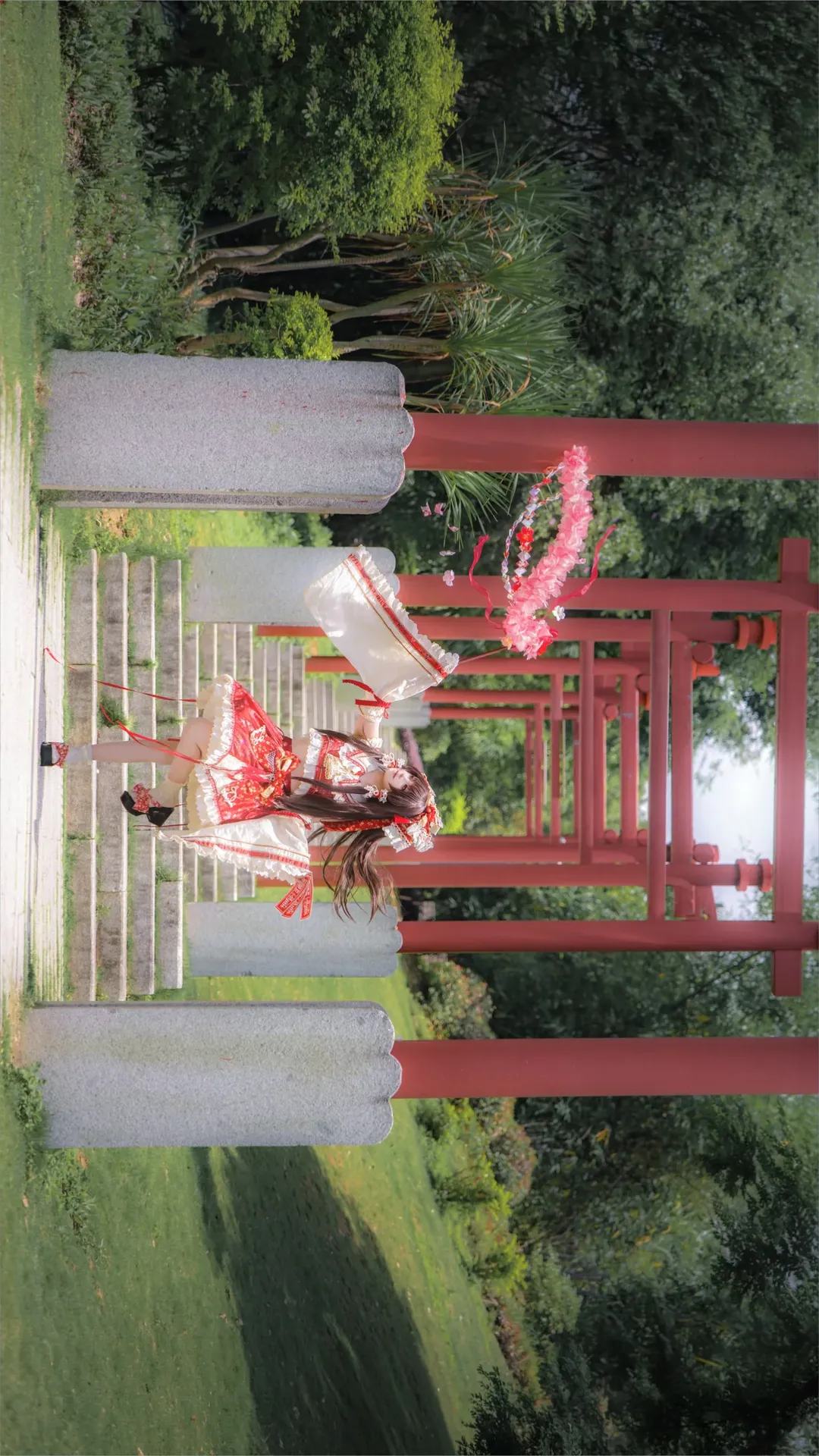 博丽灵梦cos, 东方Project, 二次元cos, cosplay摄影, 神社巫女 - 第6张