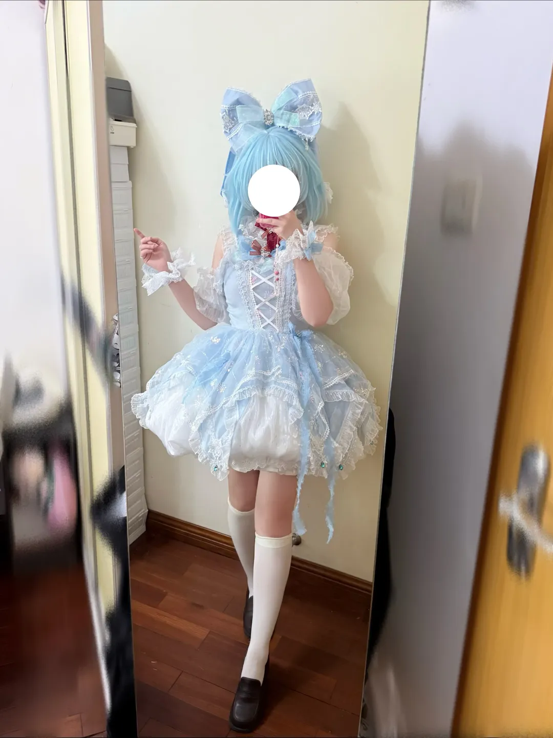 cosplay, 东方project, 琪露诺cos, 二次元穿搭, 蓝发少女