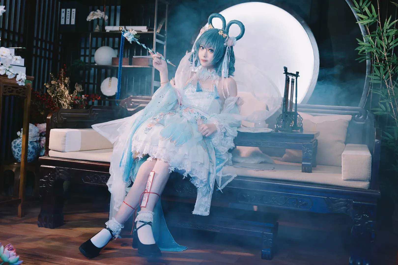 东方Project, 霍青娥cos, 国风cosplay, 邪仙, 次元壁棚拍 - 第7张