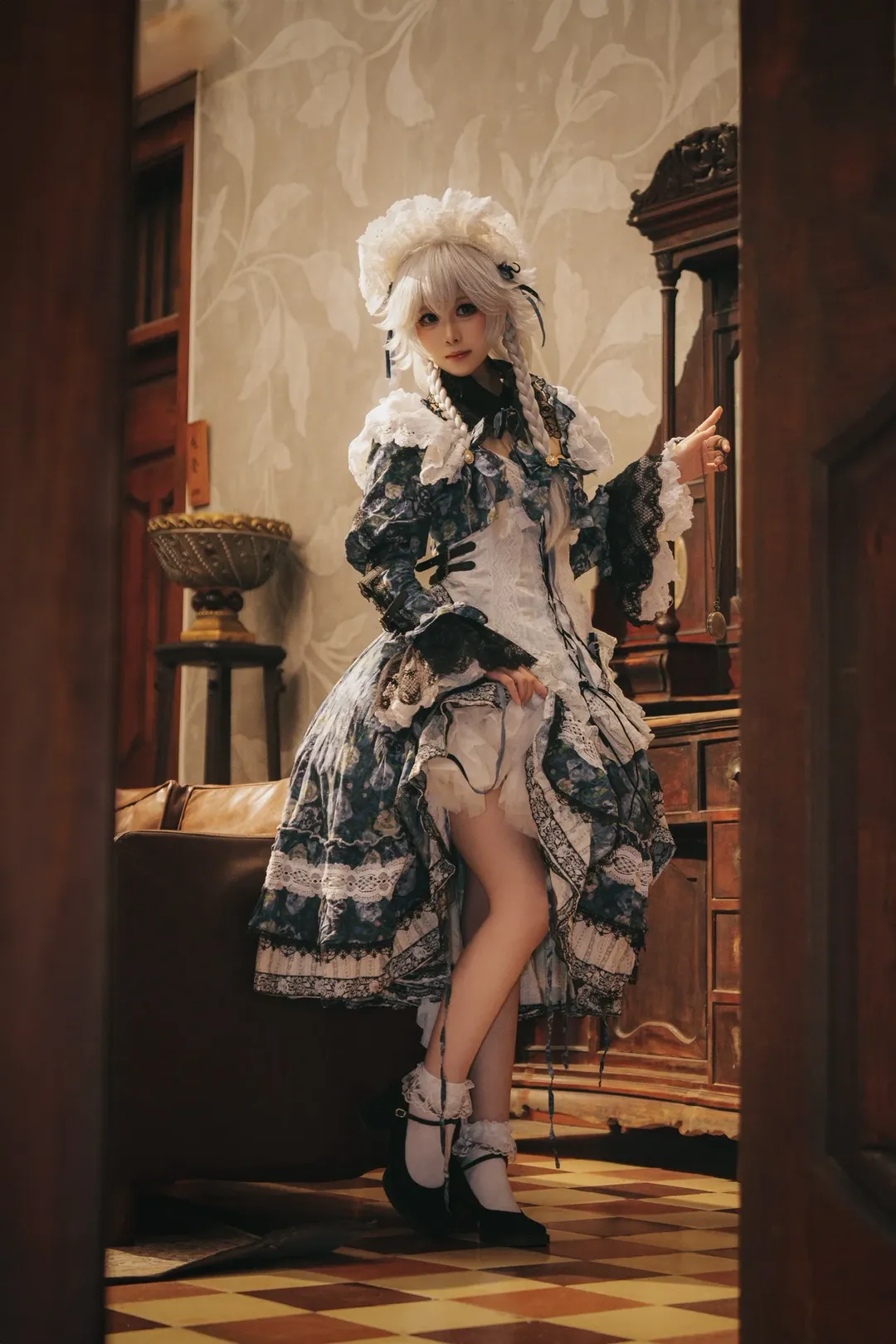 cosplay, 东方project, 女仆装, 十六夜咲夜cos, 复古洋装