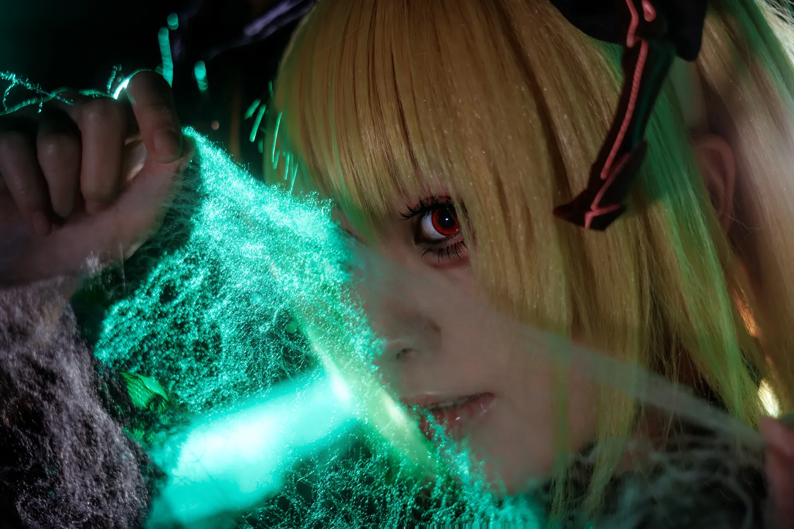 东方Project, 哥特风cosplay, 黑谷山女cos, 眼球提灯, 洞穴摄影 - 第6张