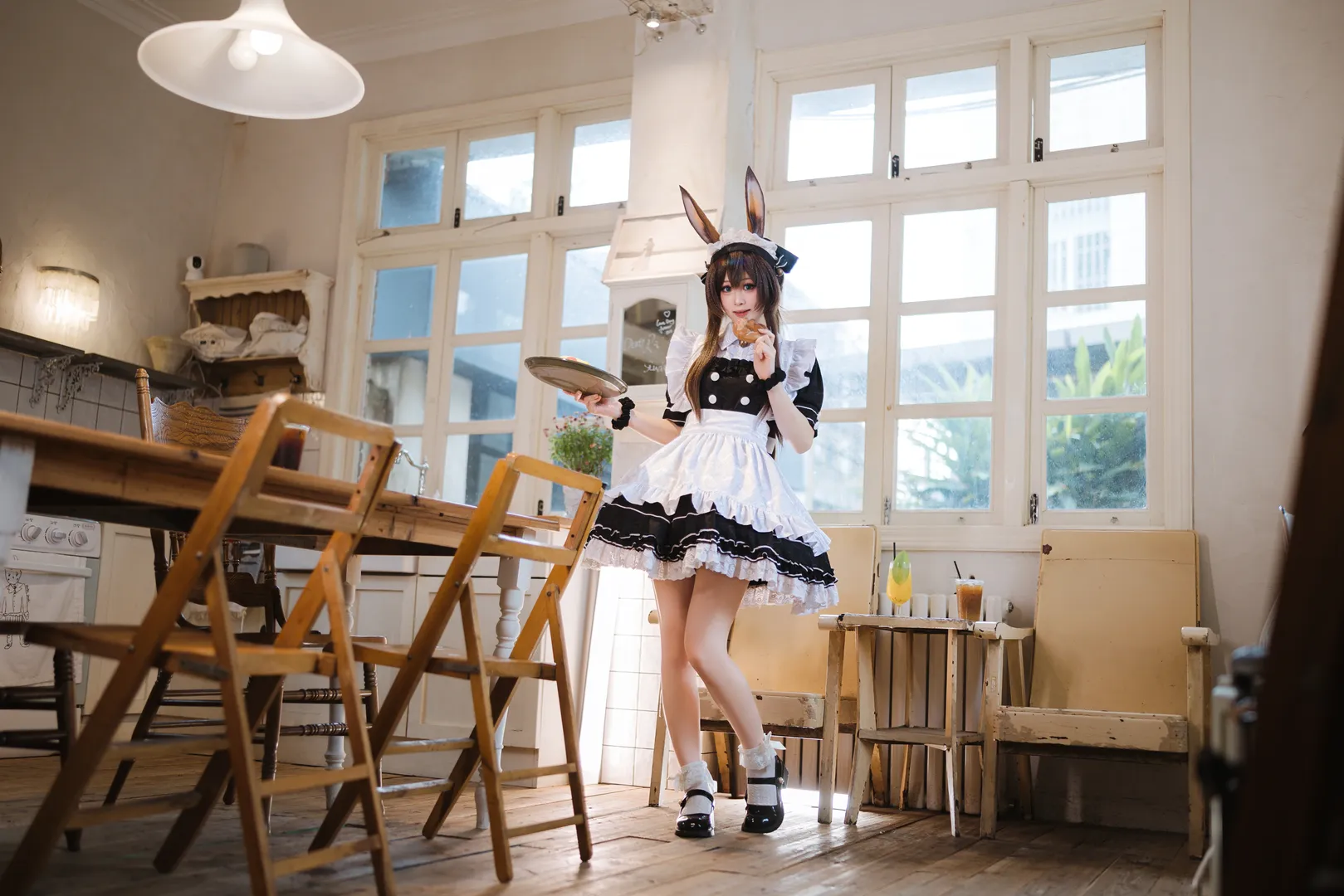 女仆装, 明日方舟, 阿米娅cos, 二次元cos, 兔耳 - 第10张