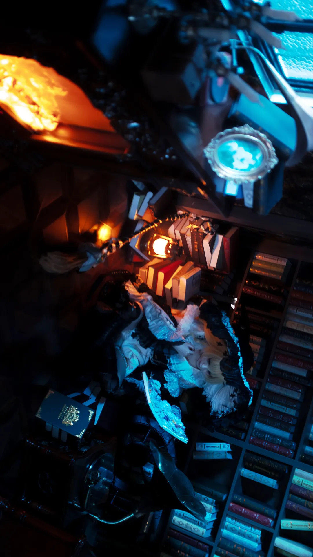 东方project, 魔法使, 雾雨魔理沙cos, 图书馆, 暗黑系摄影 - 第1张