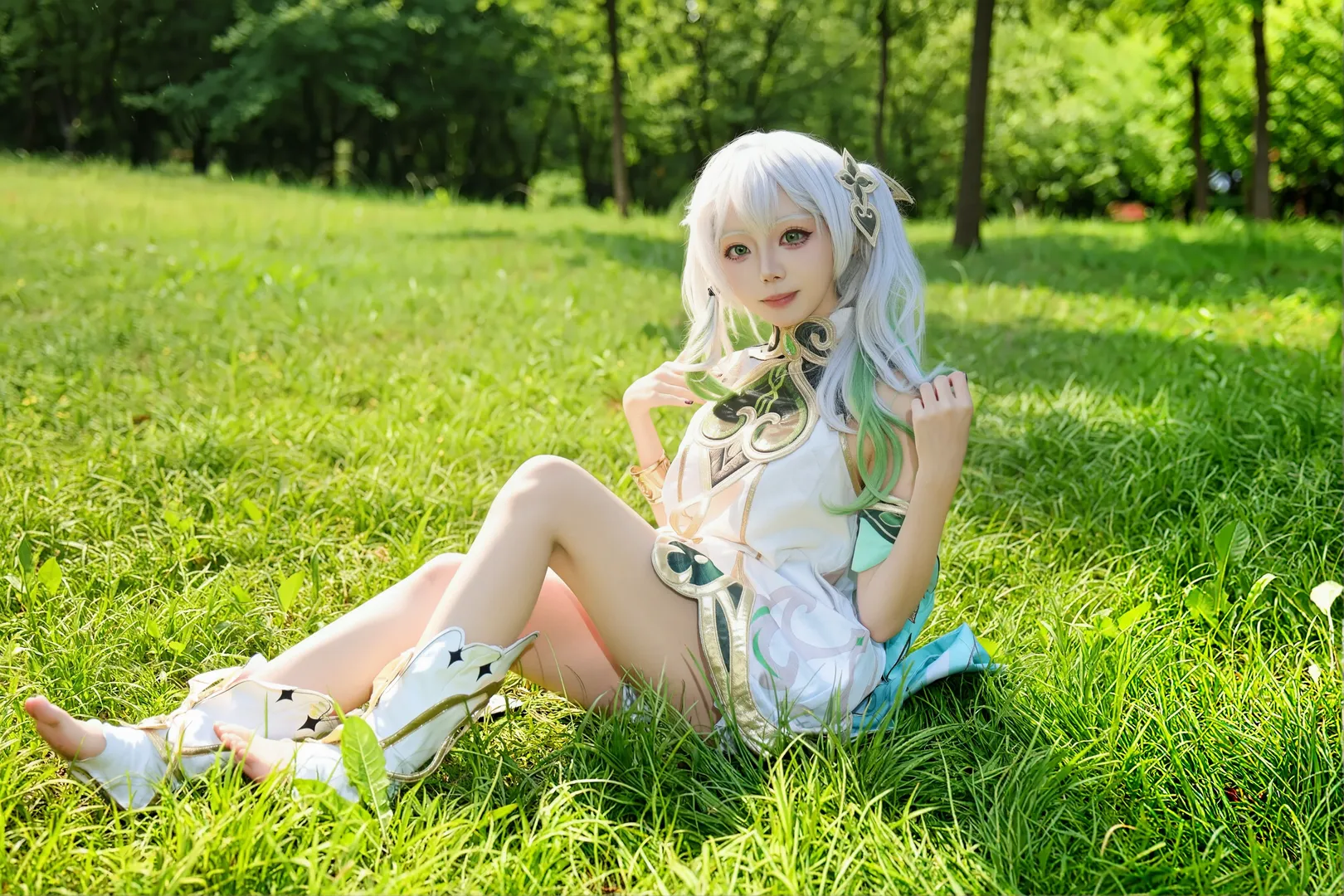 Genshin Impact, Character accuracy, Nahida Cosplay, Outdoor photography, Lesser Lord Kusanali