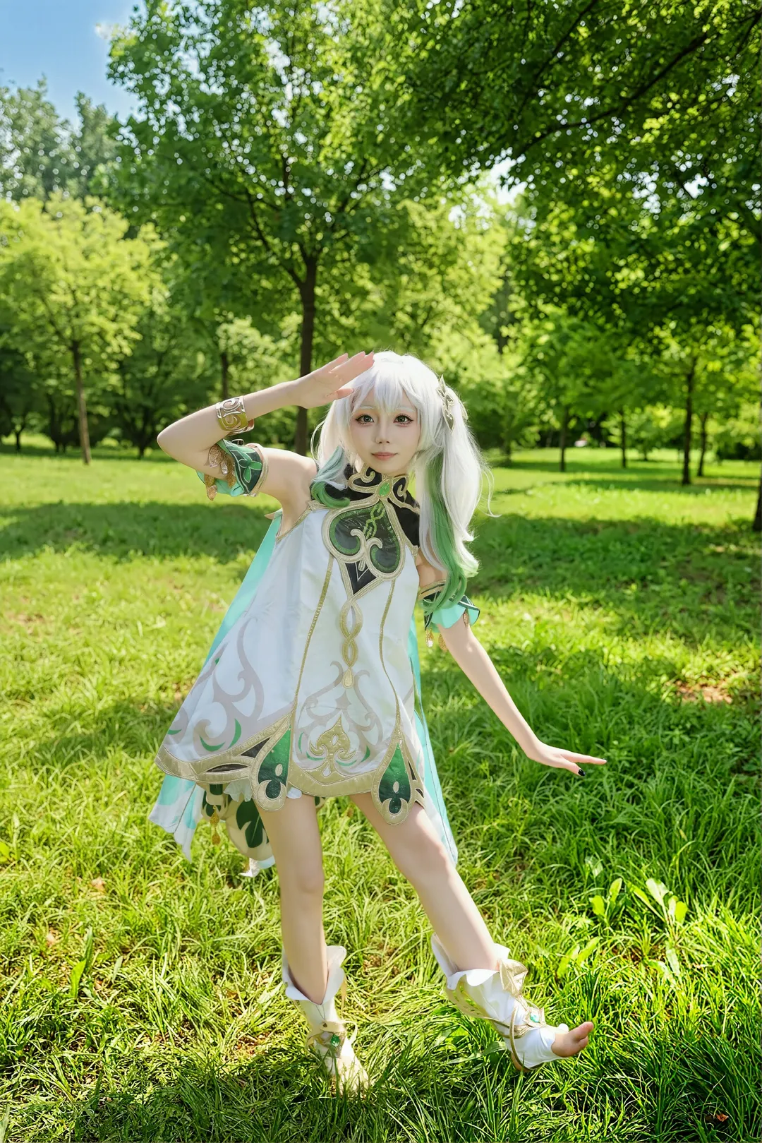 原神, キャラクター再現, ナヒーダ コスプレ, アウトドア撮影, クラクサナリデビ - 3枚目