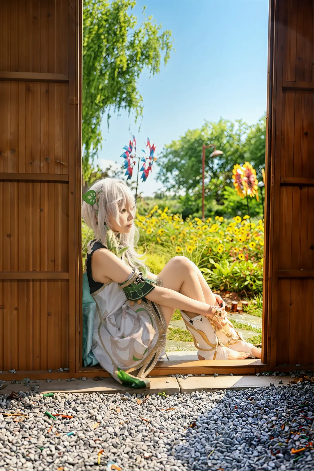 原神, キャラクター再現, ナヒーダ コスプレ, アウトドア撮影, クラクサナリデビ - 5枚目