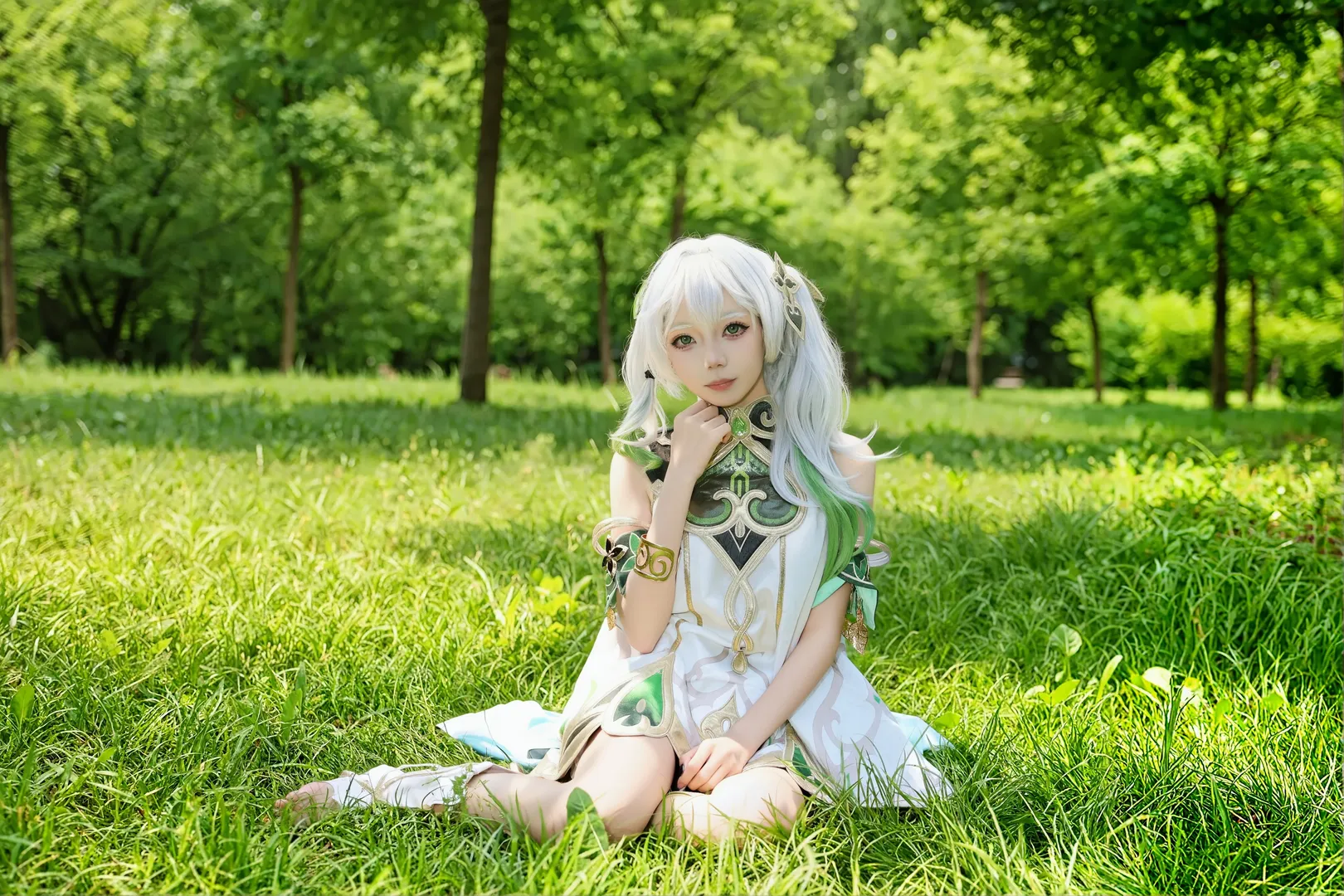 原神, キャラクター再現, ナヒーダ コスプレ, アウトドア撮影, クラクサナリデビ - 6枚目