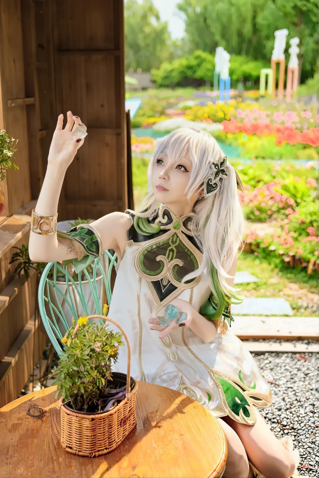 原神, キャラクター再現, ナヒーダ コスプレ, アウトドア撮影, クラクサナリデビ - 7枚目