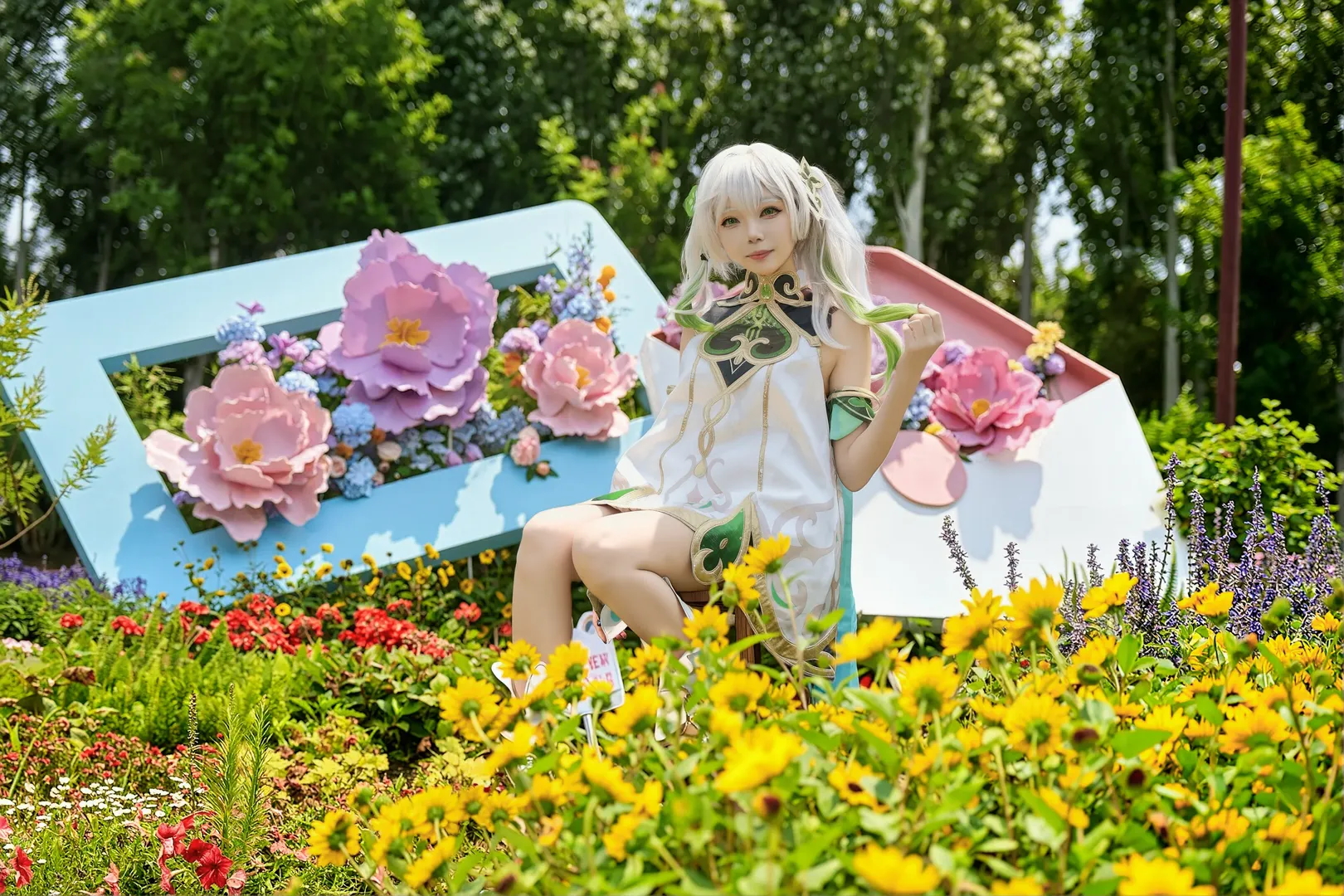 原神, キャラクター再現, ナヒーダ コスプレ, アウトドア撮影, クラクサナリデビ - 8枚目