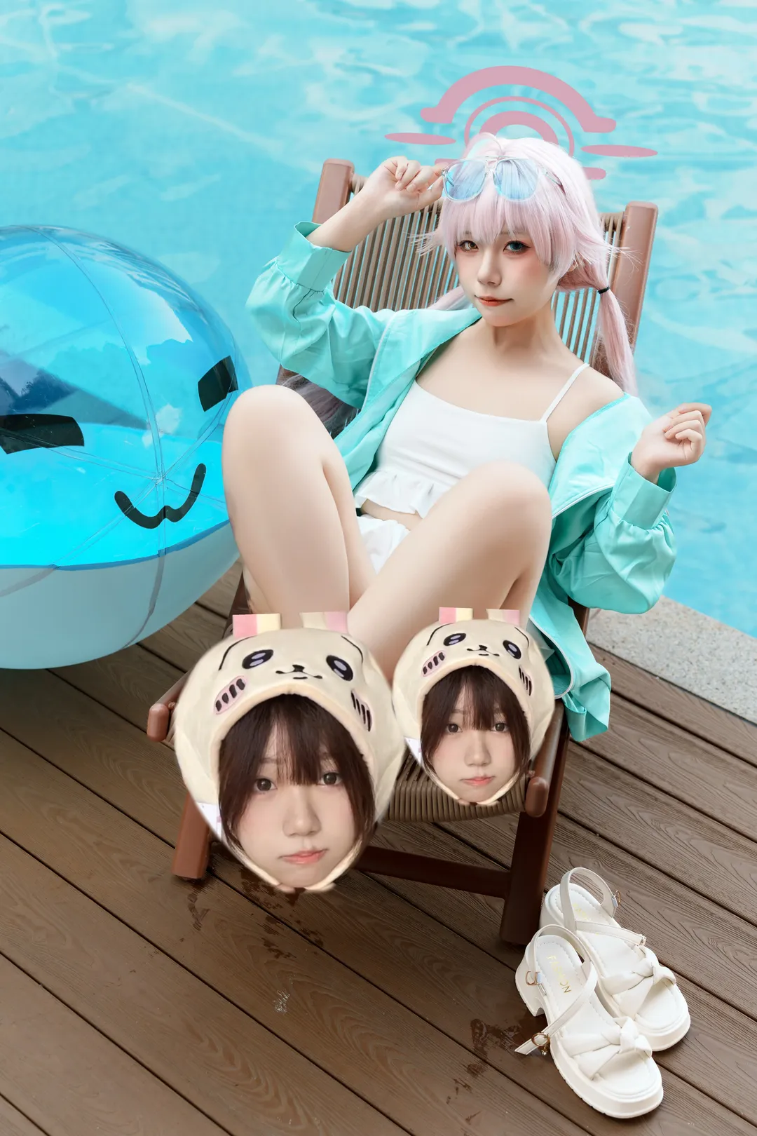 蔚蓝档案, 户外摄影, 小鸟游星野cos, 泳装cosplay, 二次元穿搭 - 第1张