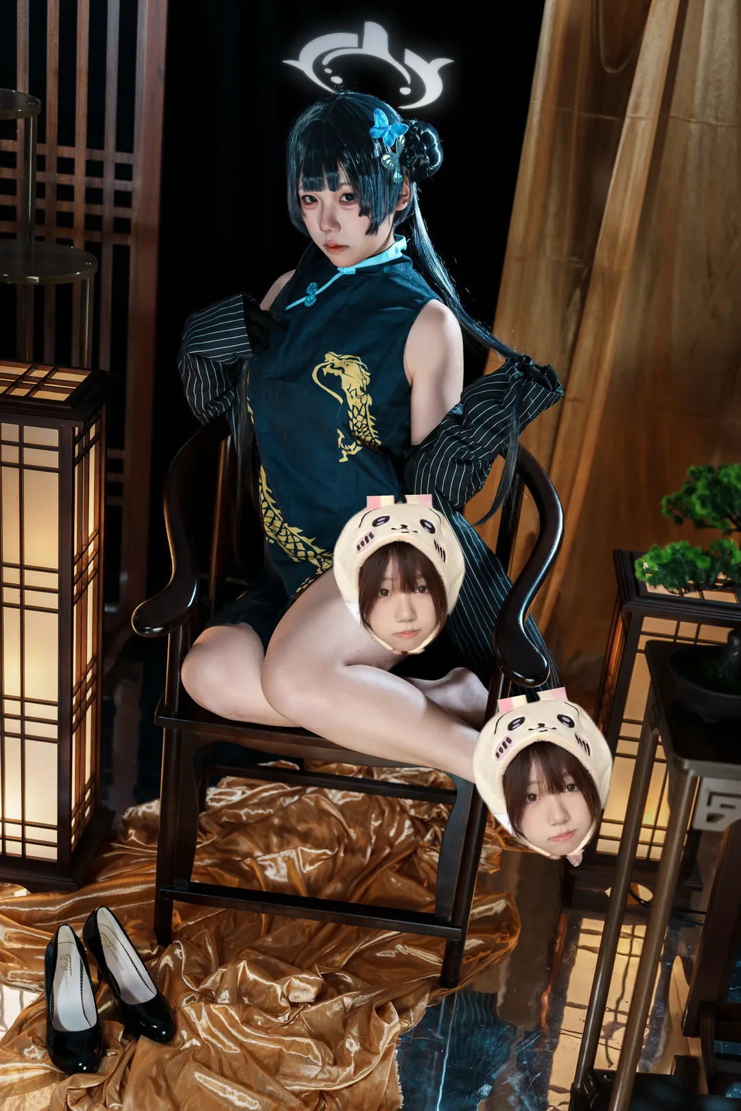 cosplay, 蔚蓝档案, 妃咲cos, 旗袍, 摄影
