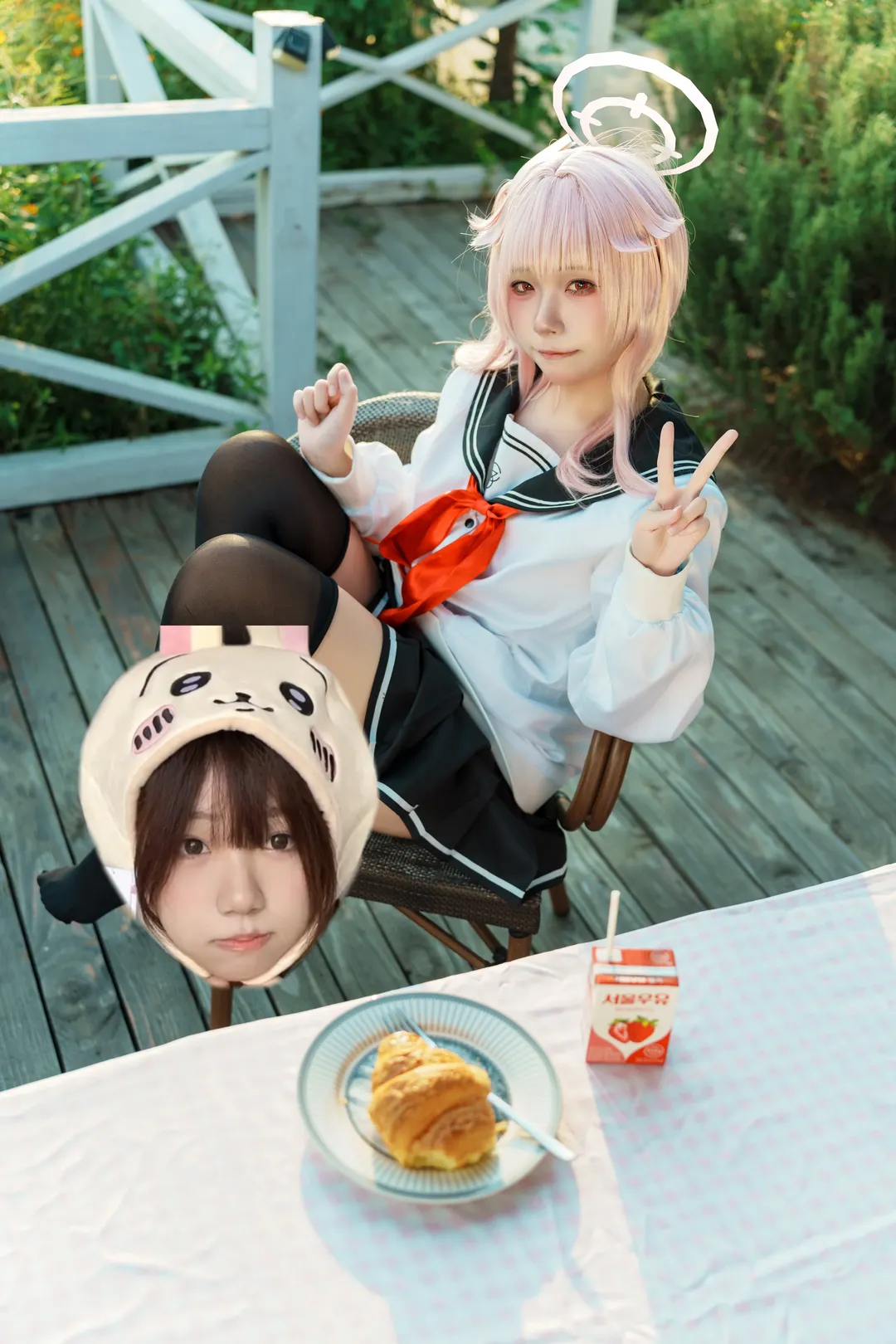 蔚蓝档案, cosplay摄影, 柚鸟夏cos, 校园风穿搭, 户外日常 - 第1张