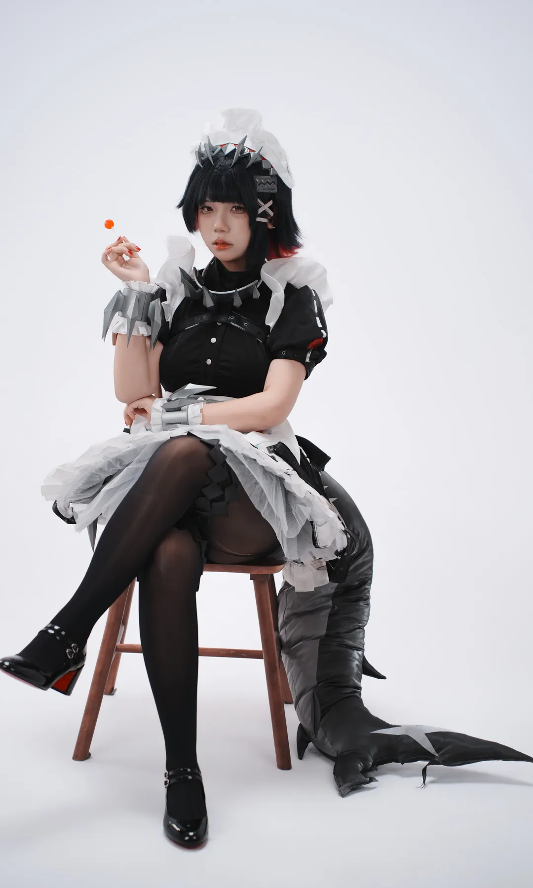 Zenless Zone Zero, Ellen Joe cosplay, Cosplay photography, Maid outfit styling, Shark Girl cosplay - Image 1
