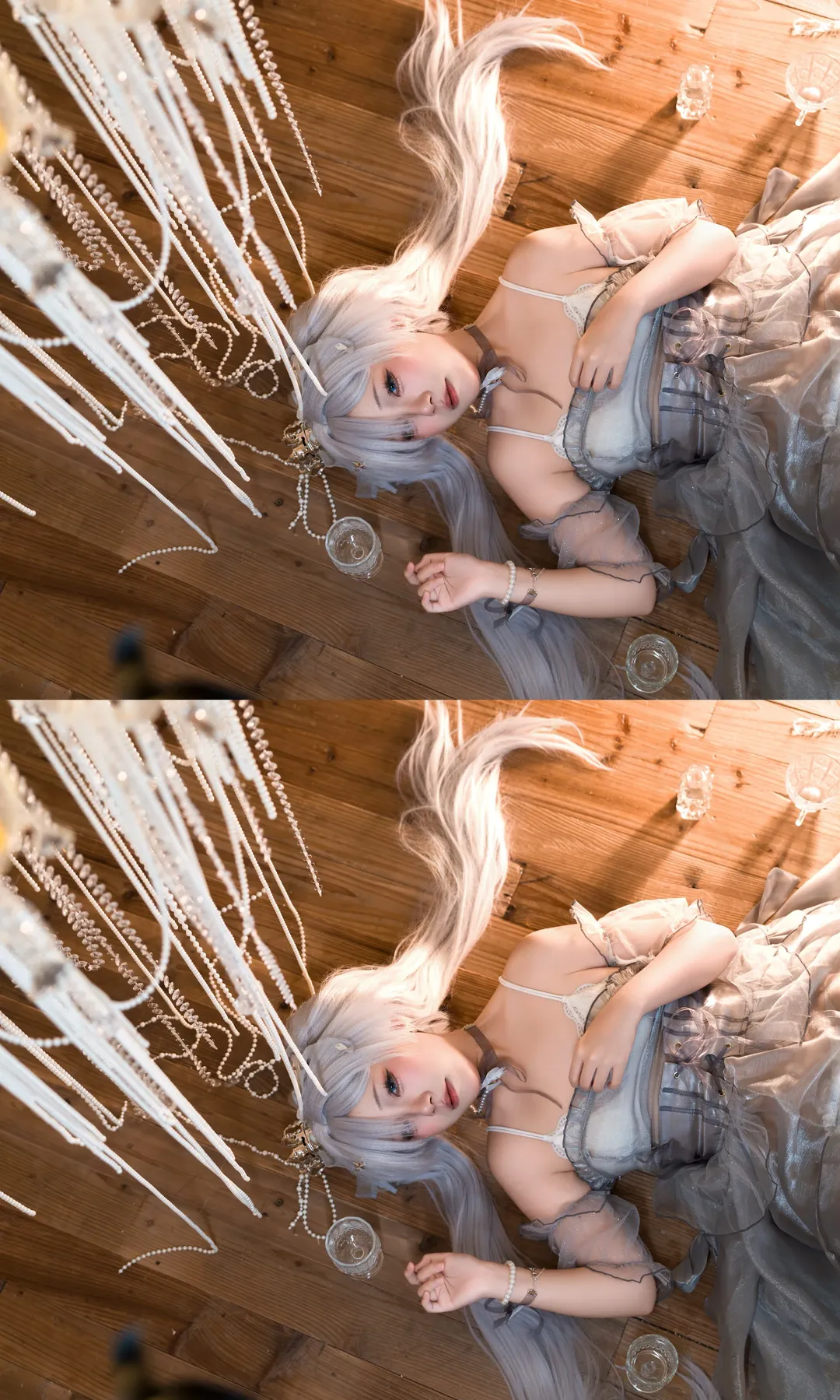 Cosplay摄影, 灰姑娘cos, NIKKE, 银发角色, 室内棚拍 - 第6张