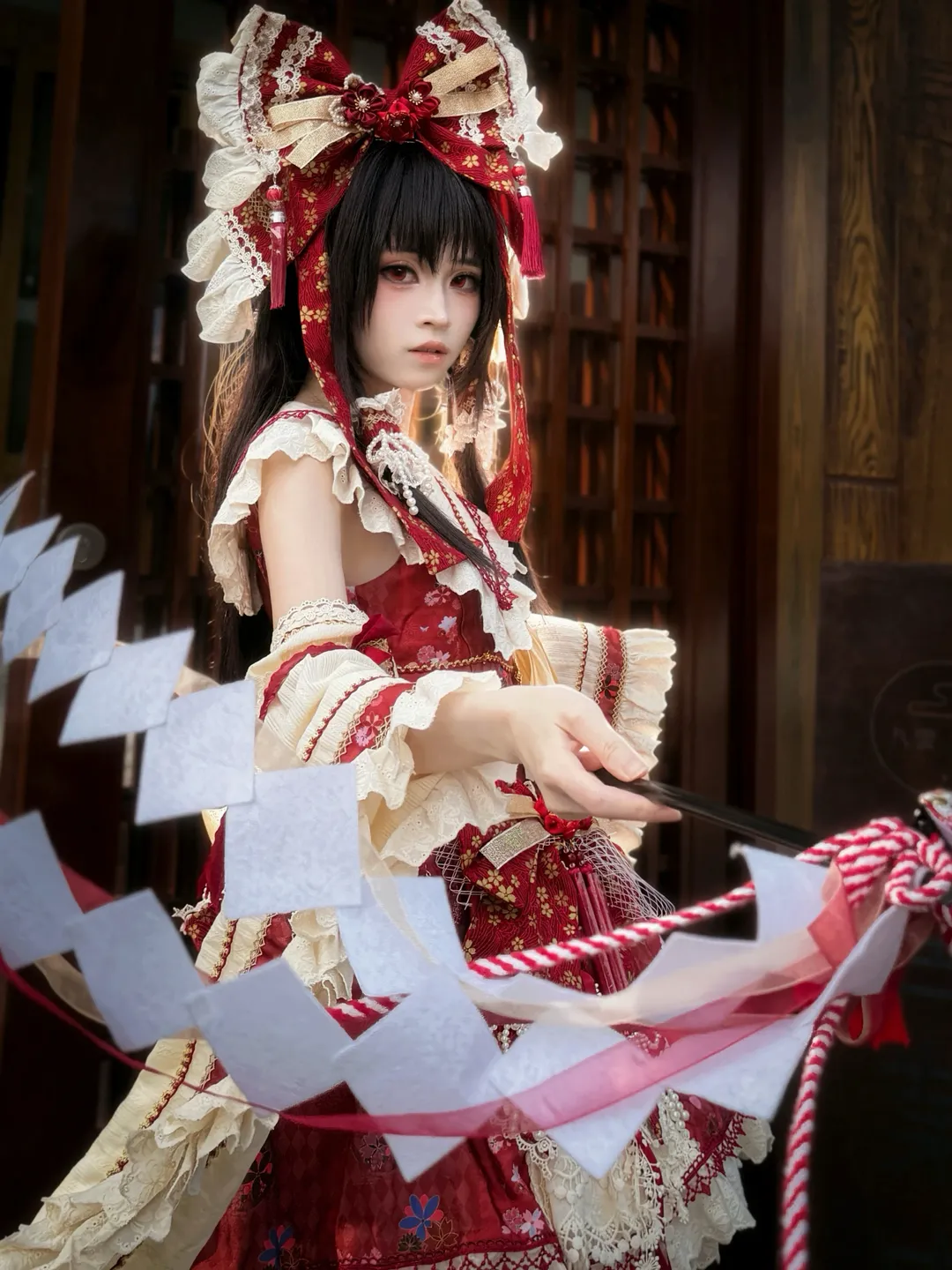 角色扮演, 二次元摄影, 博丽灵梦cos, 东方project, 巫女服