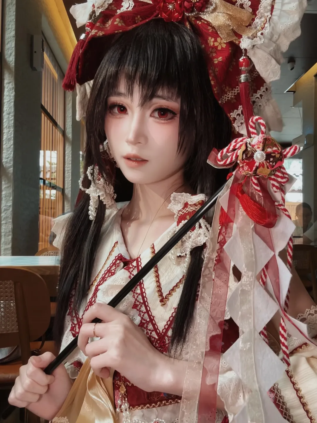 Roleplay, Anime-style photography, Reimu Hakurei Cosplay, Touhou Project, Shrine maiden outfit - Image 5
