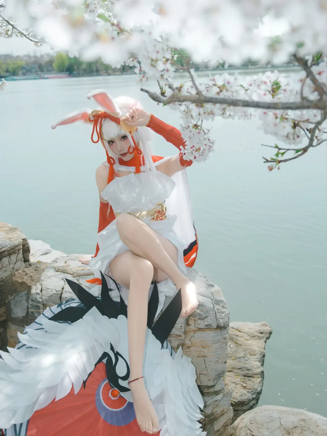 cosplay, 二次元摄影, 公孙离cos, 玉渊潭樱花, 祈雪灵祝